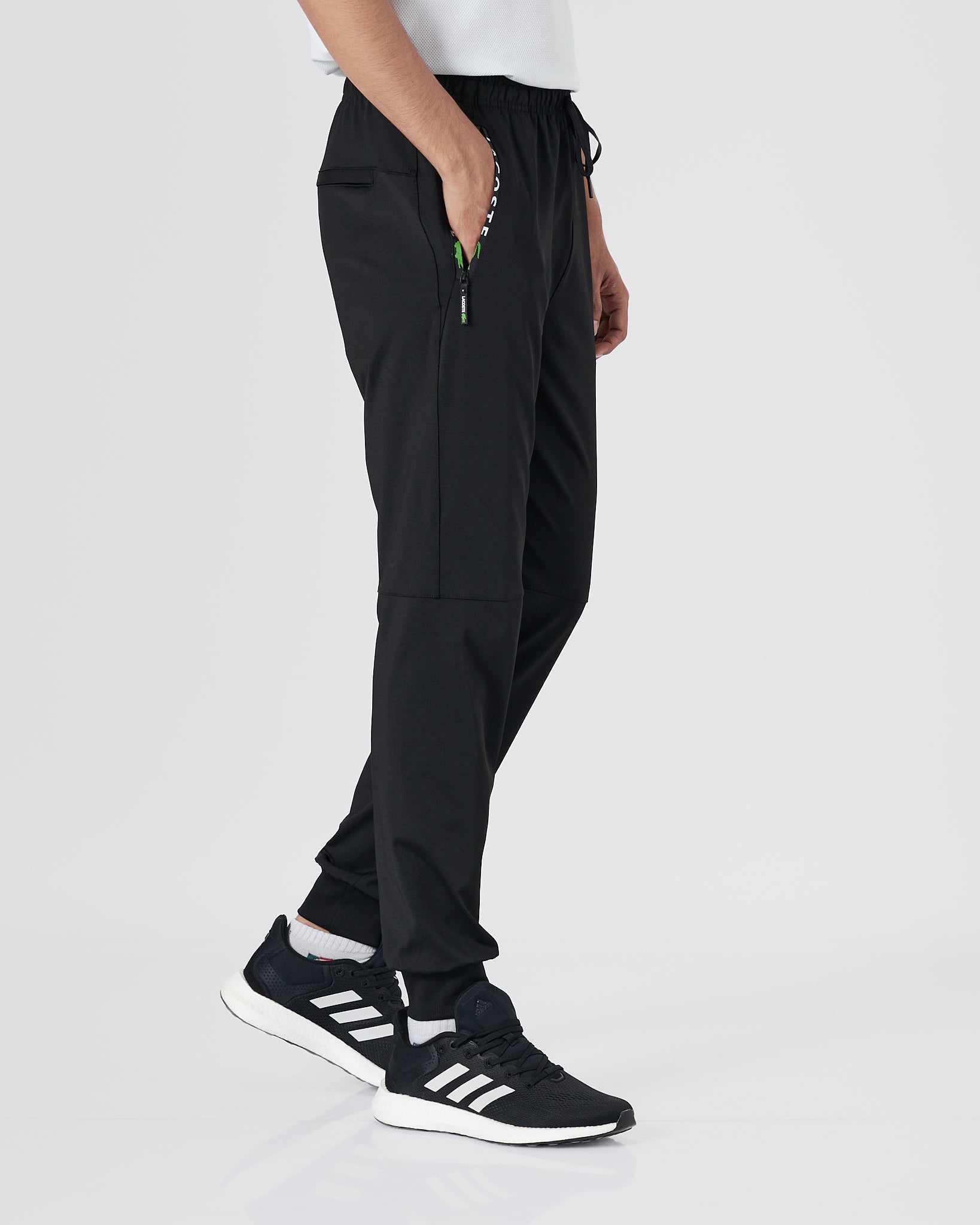 LAC Logo Embroidered Men Black Track Pants 17.90