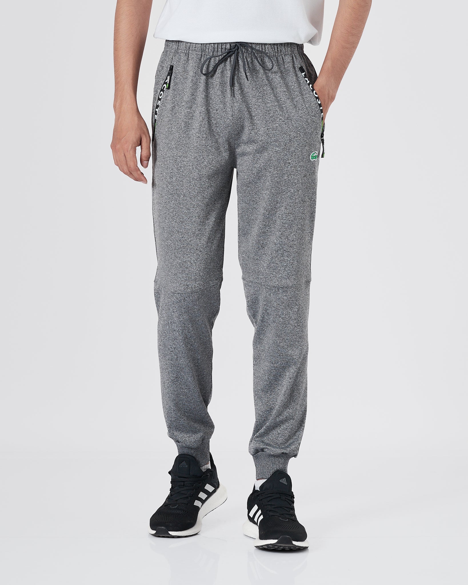 LAC Logo Embroidered Men Grey Track Pants 17.90