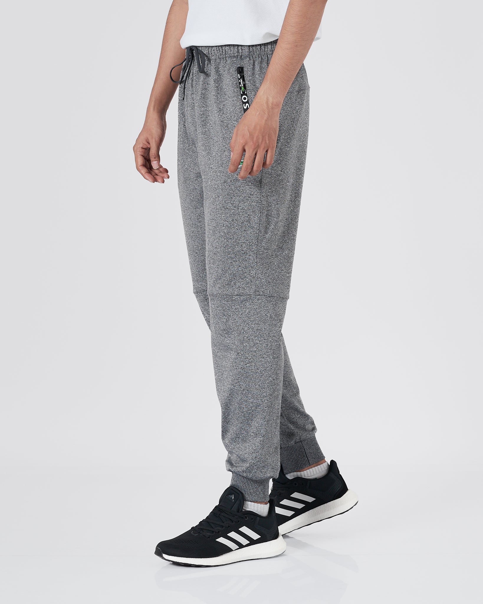 LAC Logo Embroidered Men Grey Track Pants 17.90