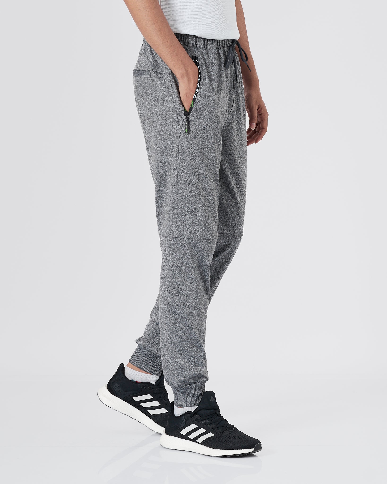 LAC Logo Embroidered Men Grey Track Pants 17.90