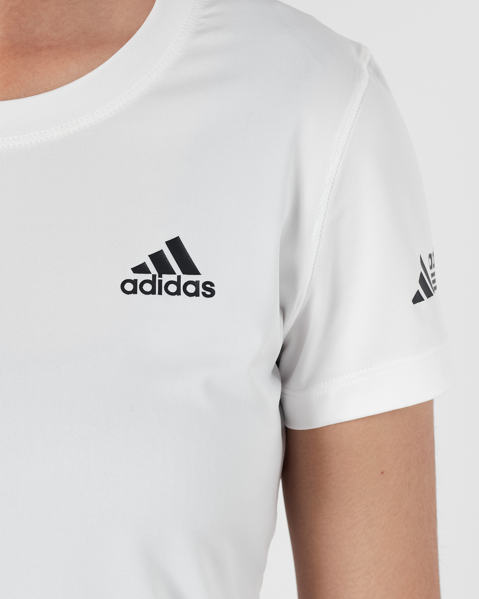 ADI Logo Printed Lady White Sport T-Shirt 12.90