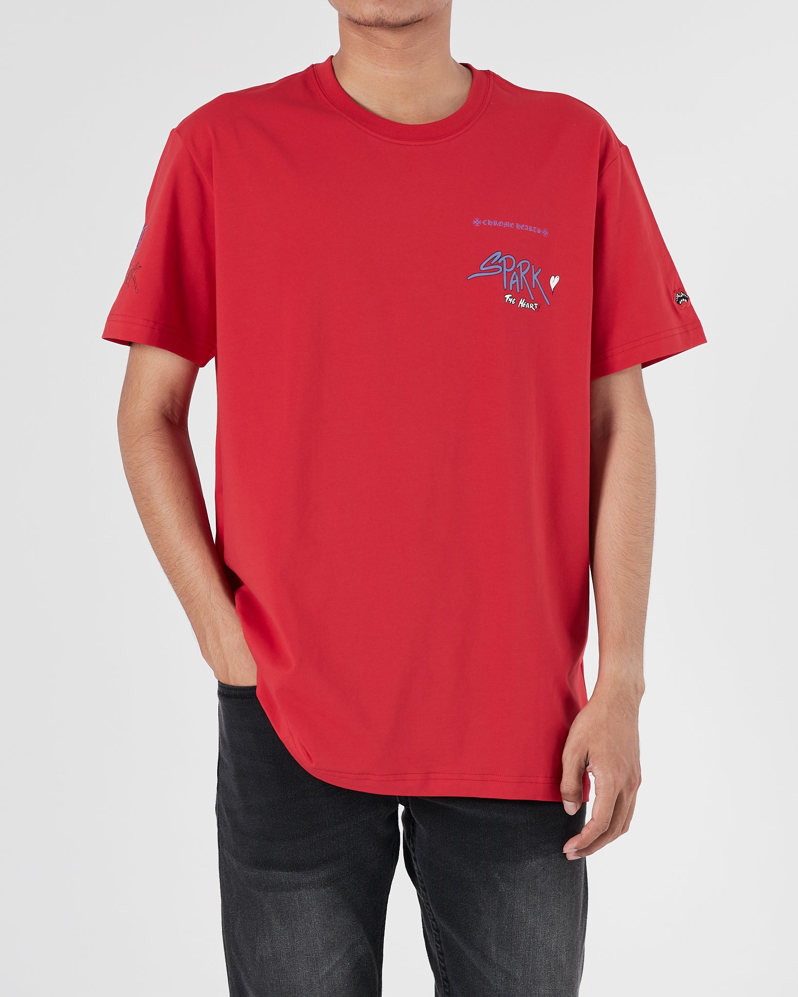 CH Back Logo Printed Men Red T-Shirt 16.90