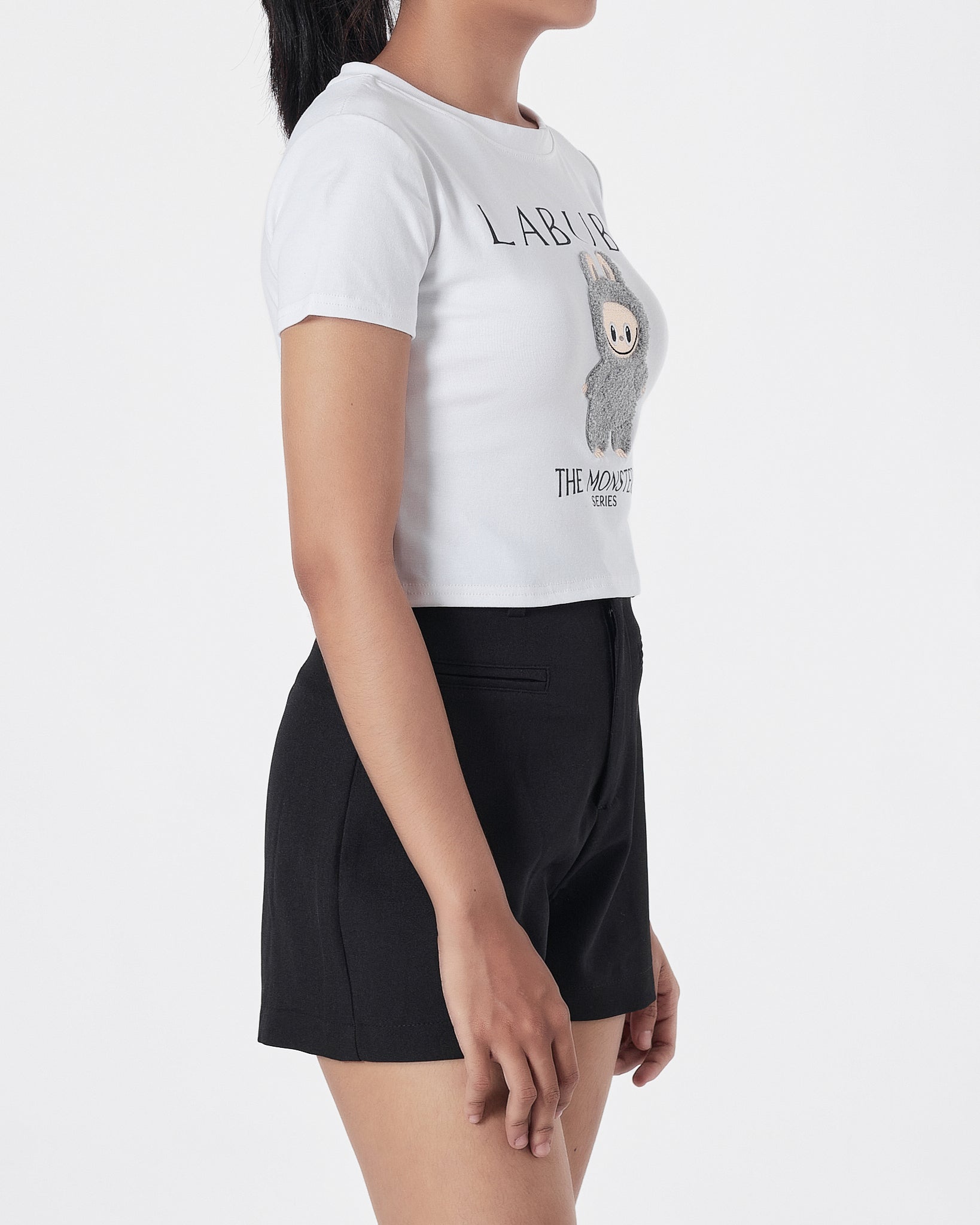 Labubu Lady White T-Shirt Crop Top 12.90