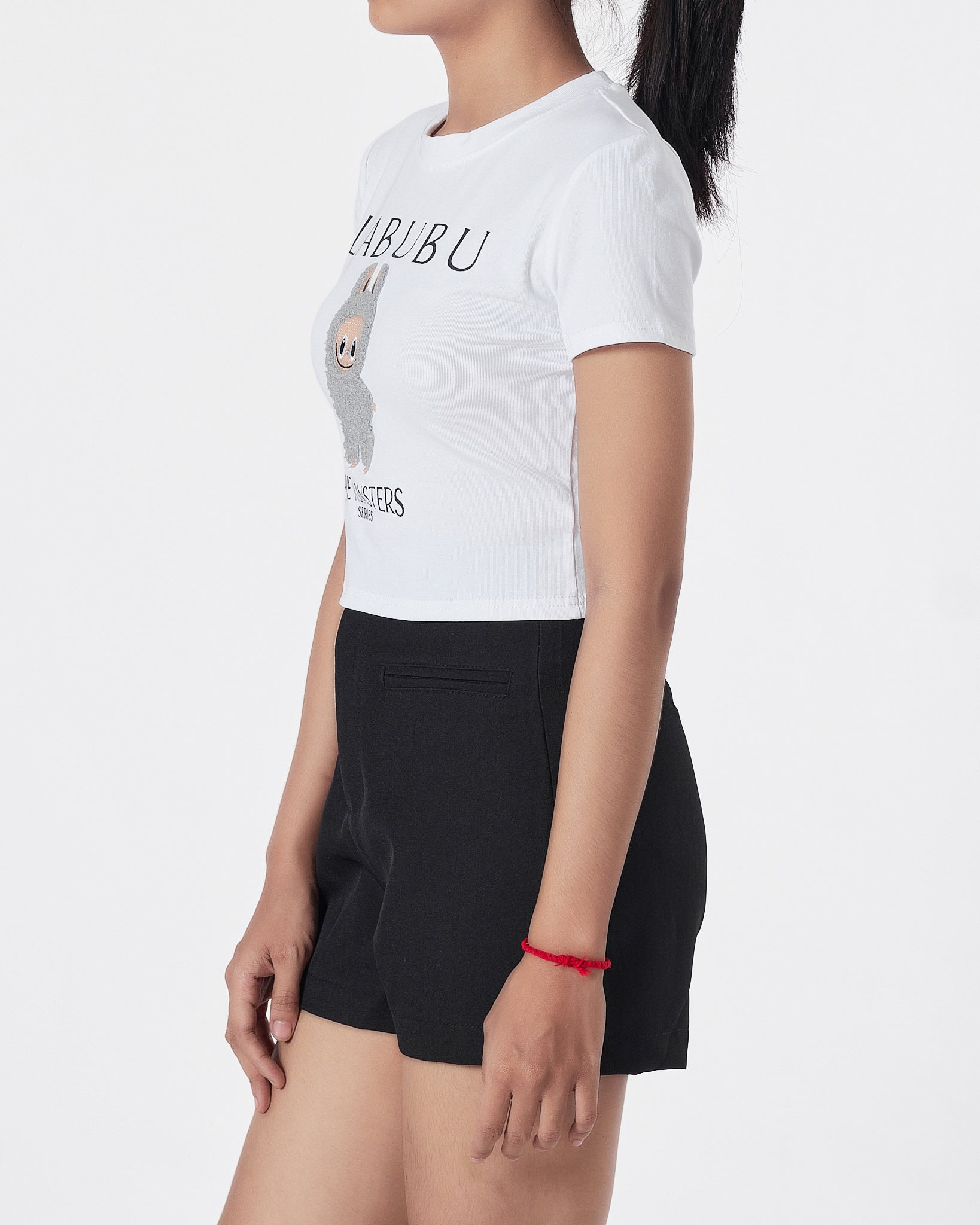 Labubu Lady White T-Shirt Crop Top 12.90