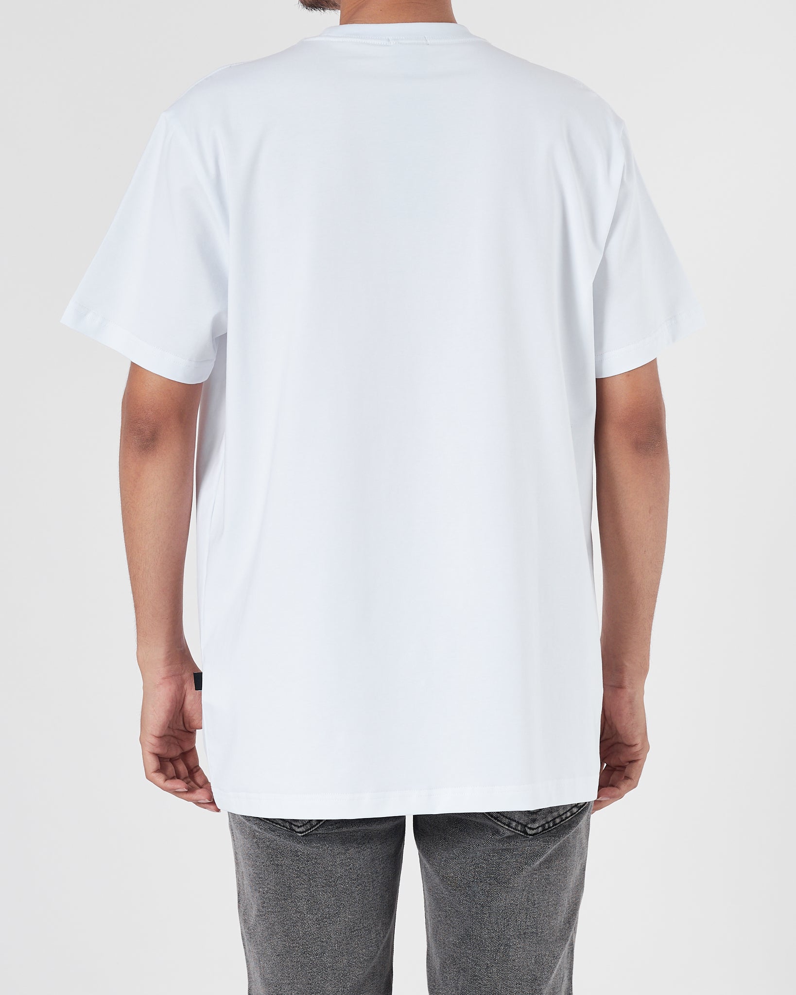 HUG Logo Printed Men White T-Shirt 15.90