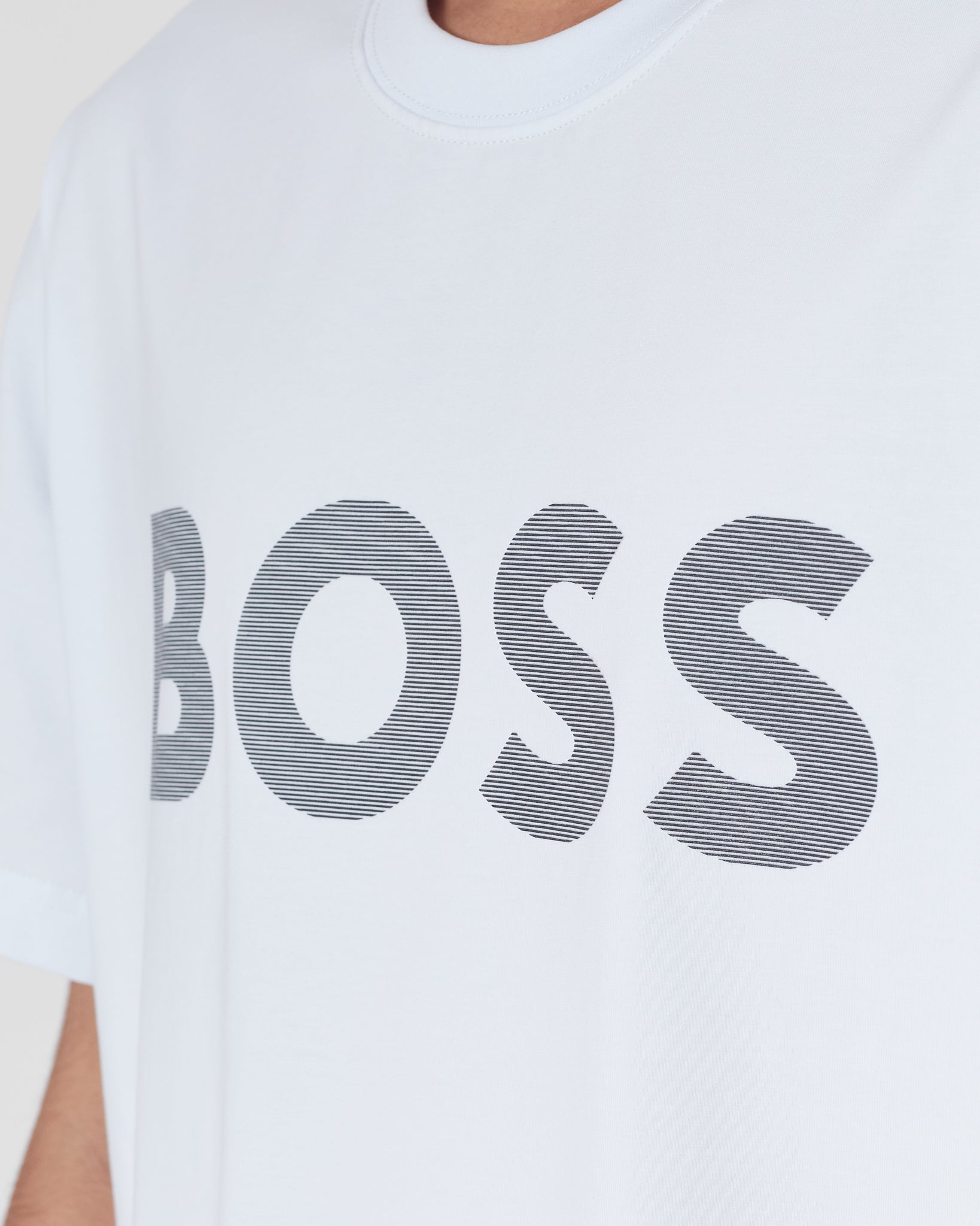 HUG Logo Printed Men White T-Shirt 15.90