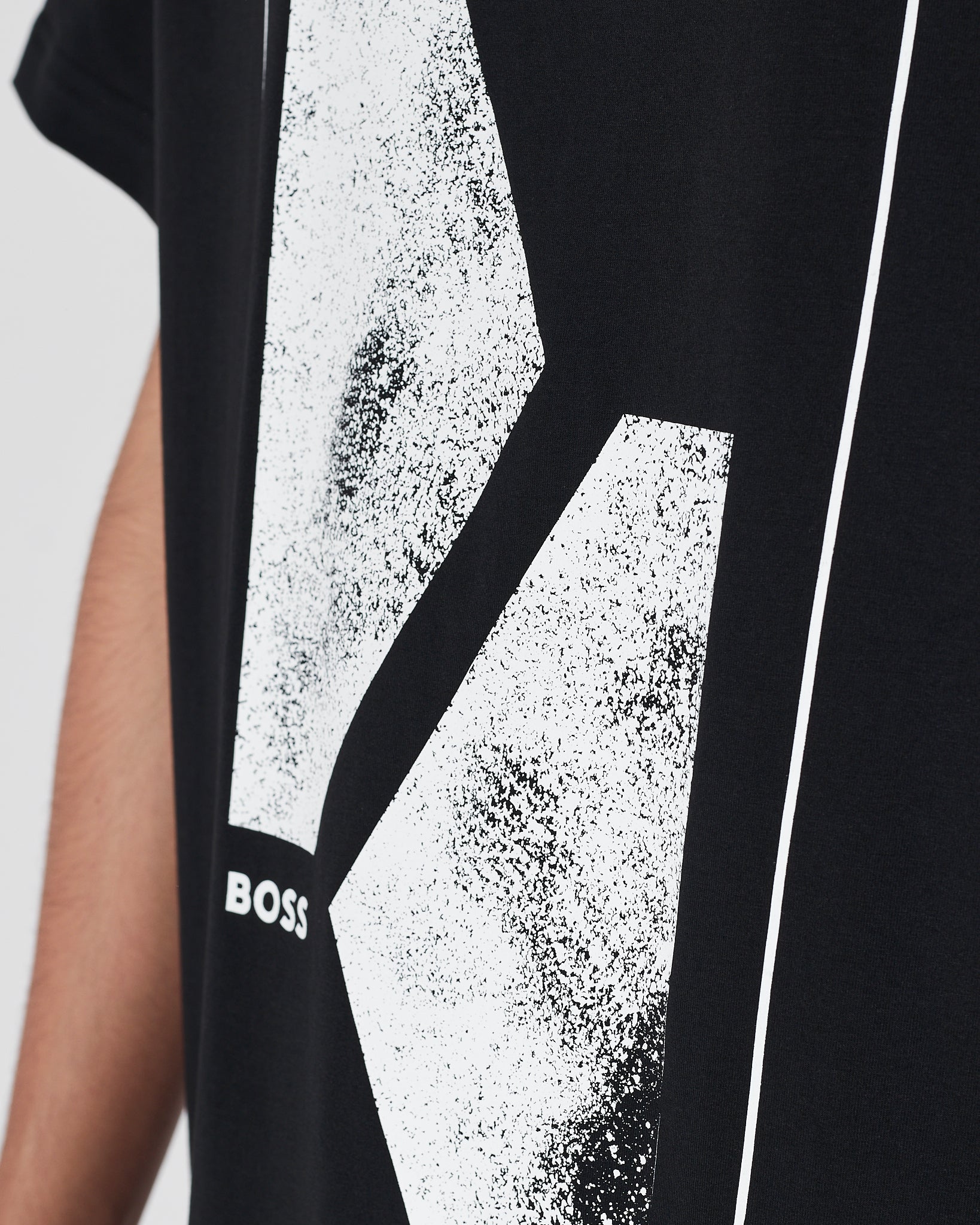 HUG Logo Printed Men Black T-Shirt 14.90