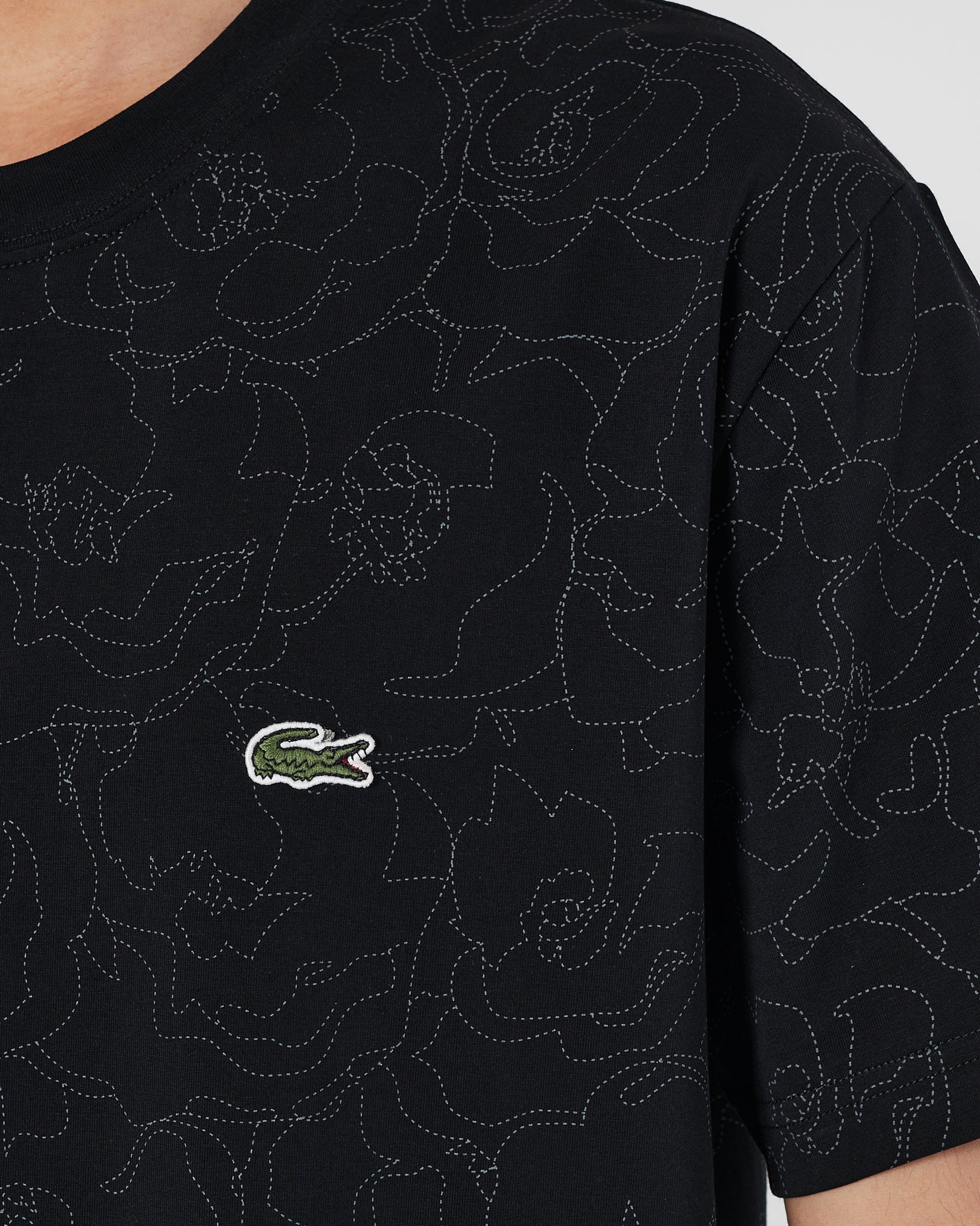 LAC Logo Over Printed Men Black T-Shirt 15.90