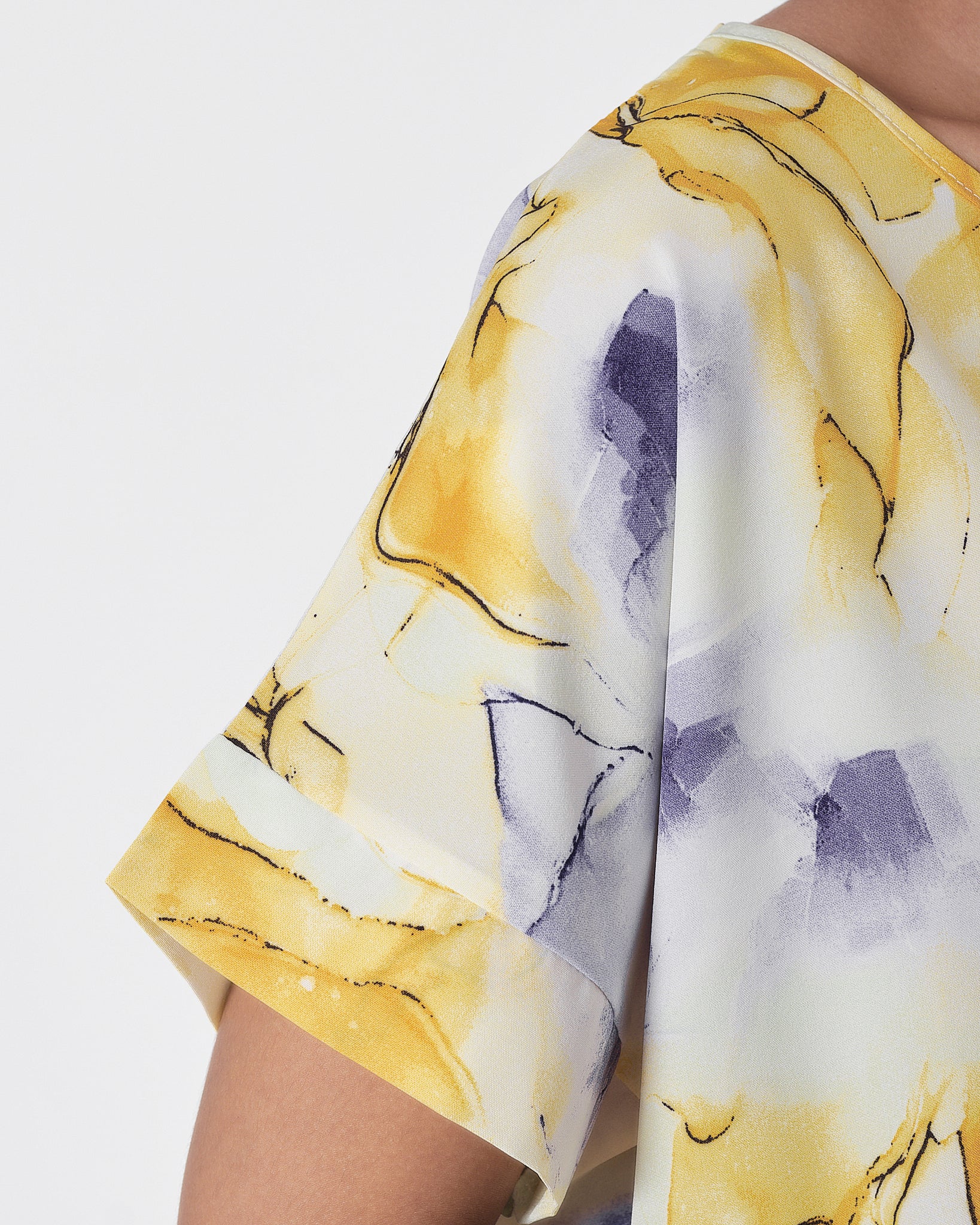 Floral Over Printed Lady Shirts Short Sleeve 12.90