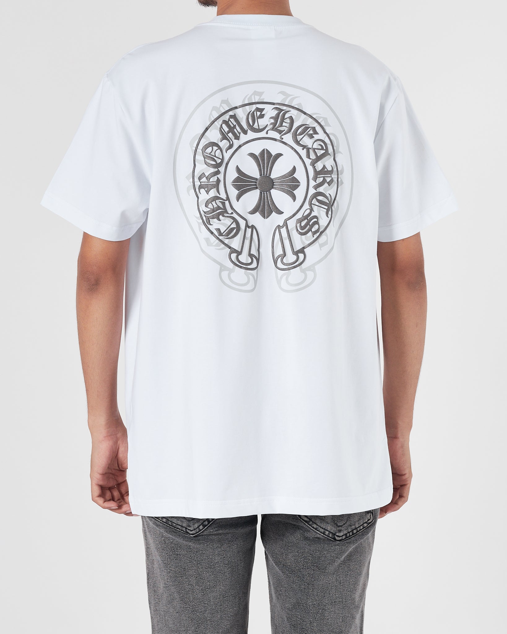 CH Cross Logo Printed Men White T-Shirt 15.90