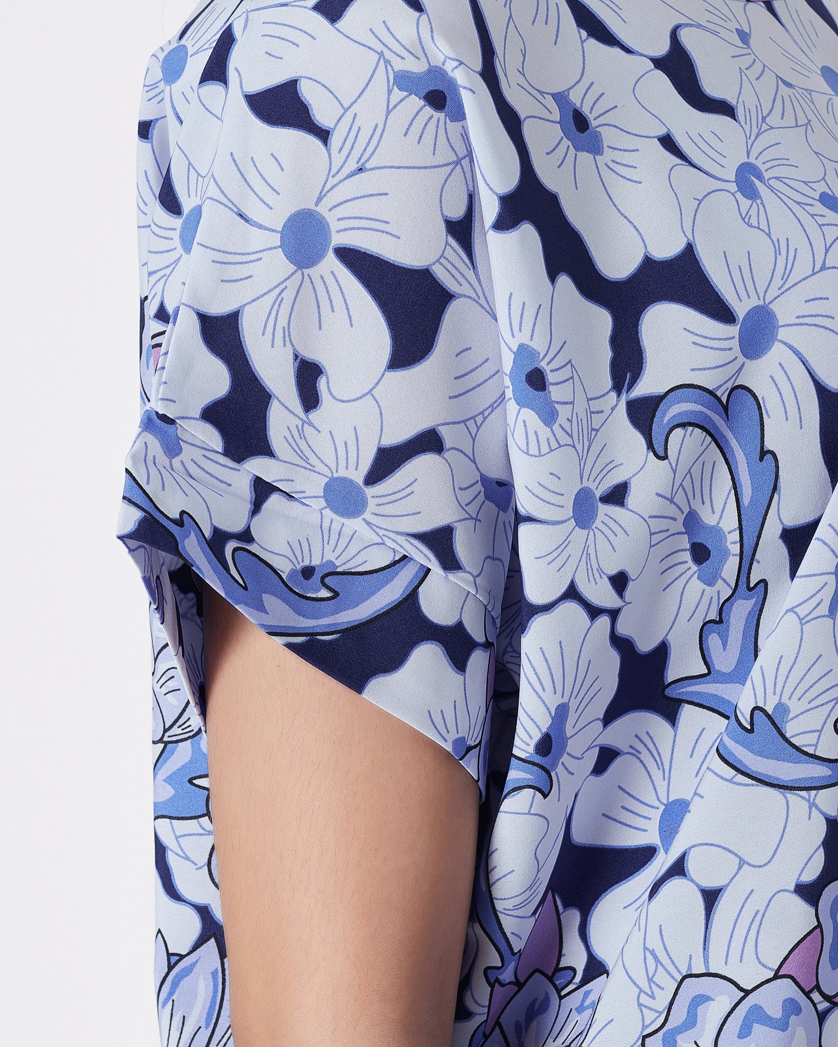 Floral Over Printed Lady Shirts Short Sleeve 12.90