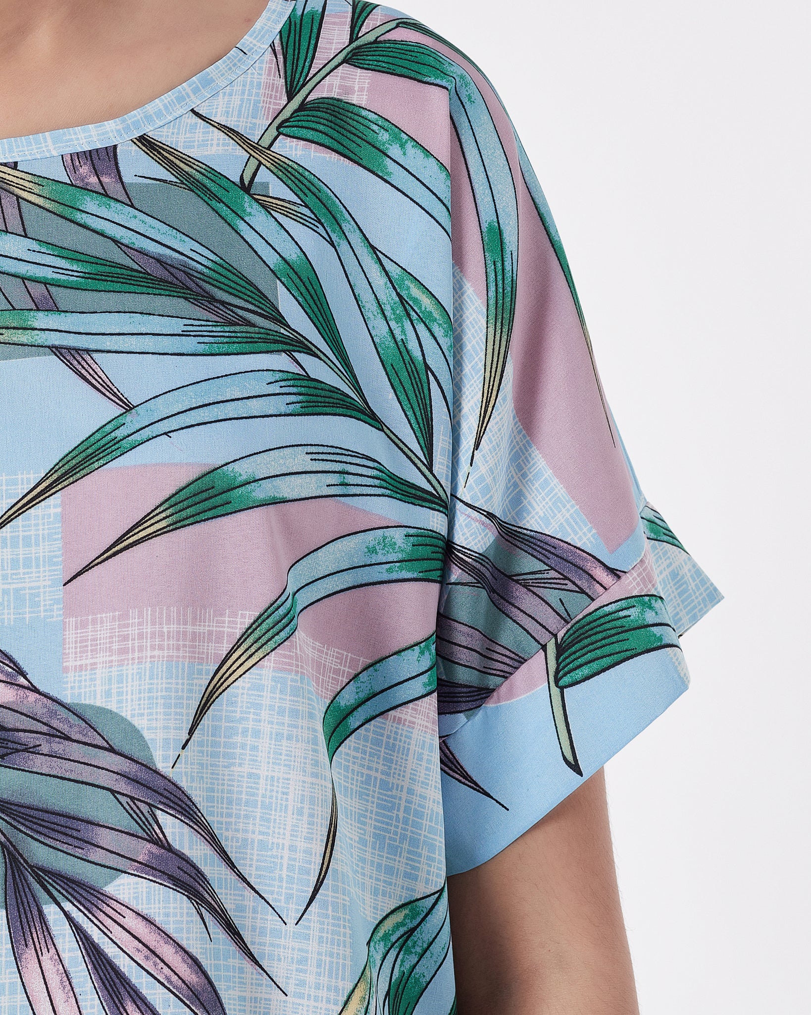 Leaf Over Printed Lady Shirts Short Sleeve 12.90