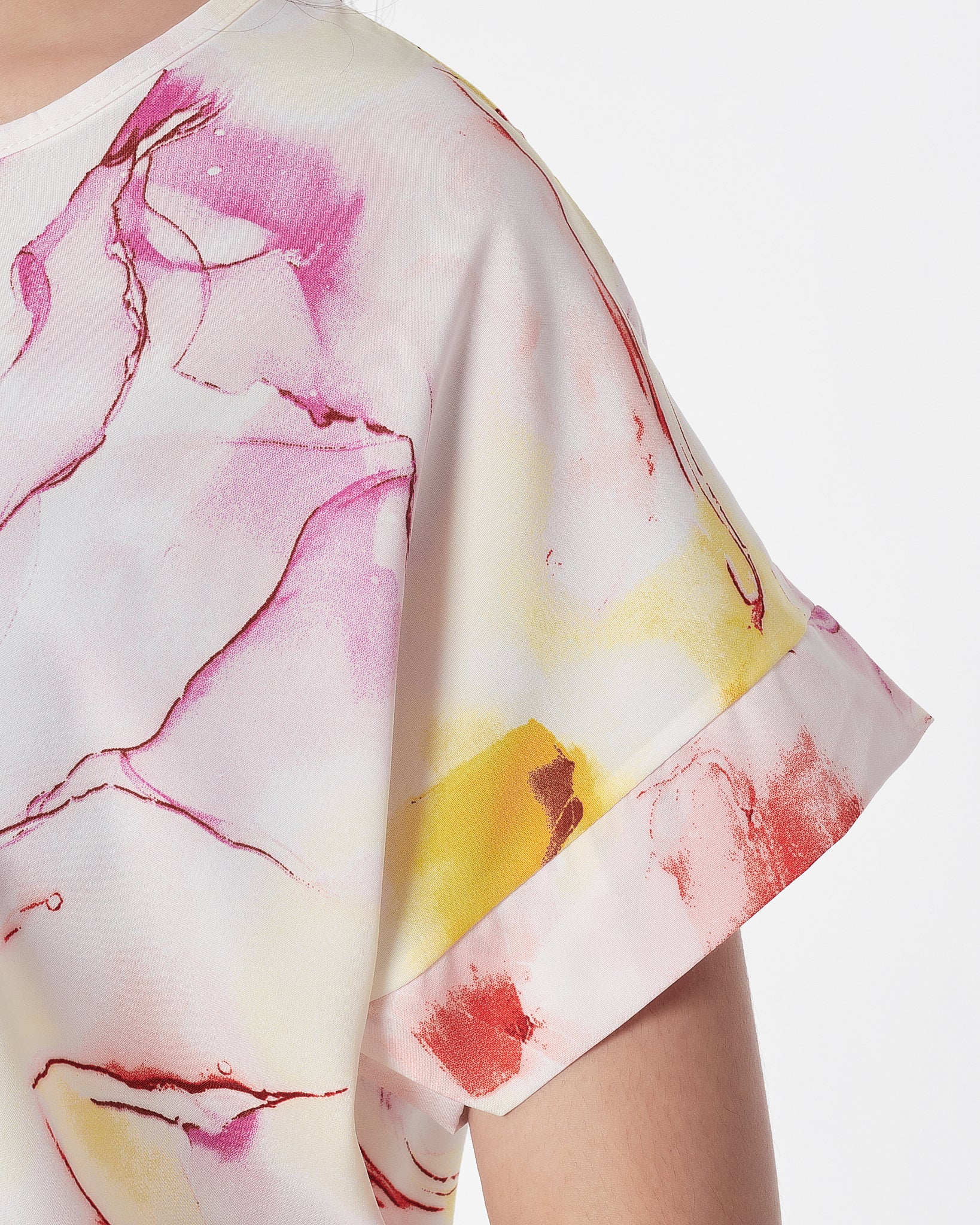 Floral Over Printed Lady Shirts Short Sleeve 12.90