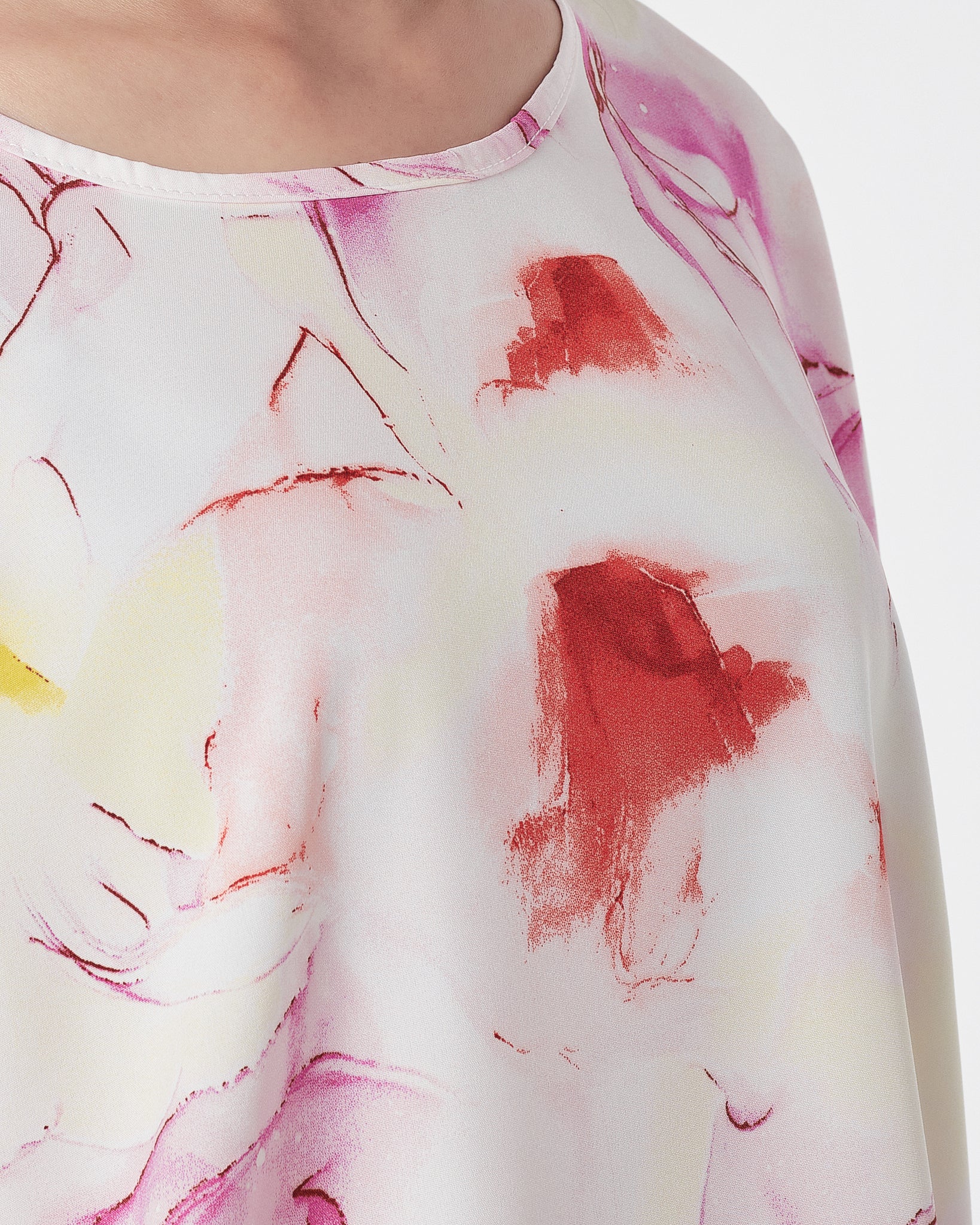 Floral Over Printed Lady Shirts Short Sleeve 12.90