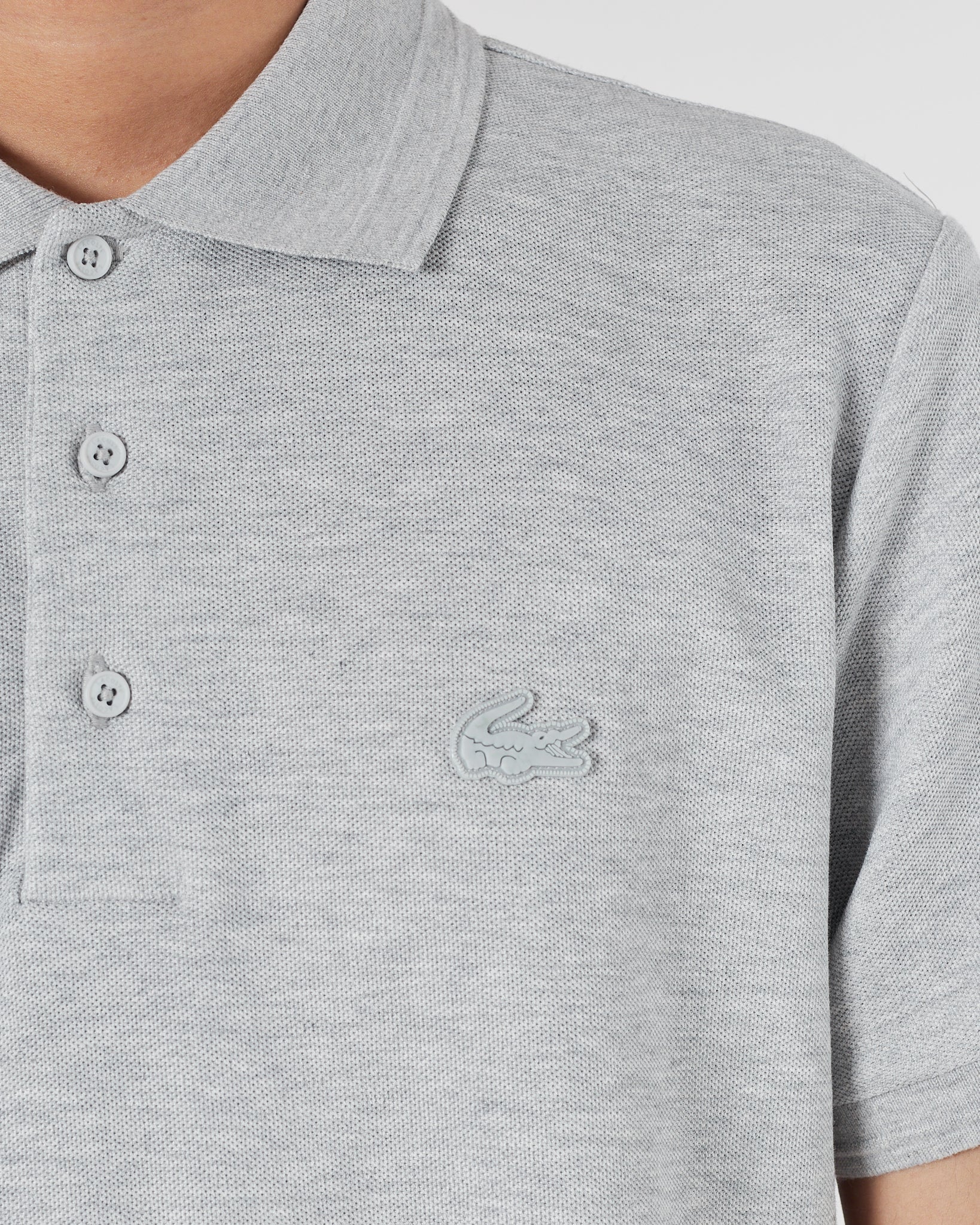 LAC Plain Color Men Grey Polo Shirt 22.90