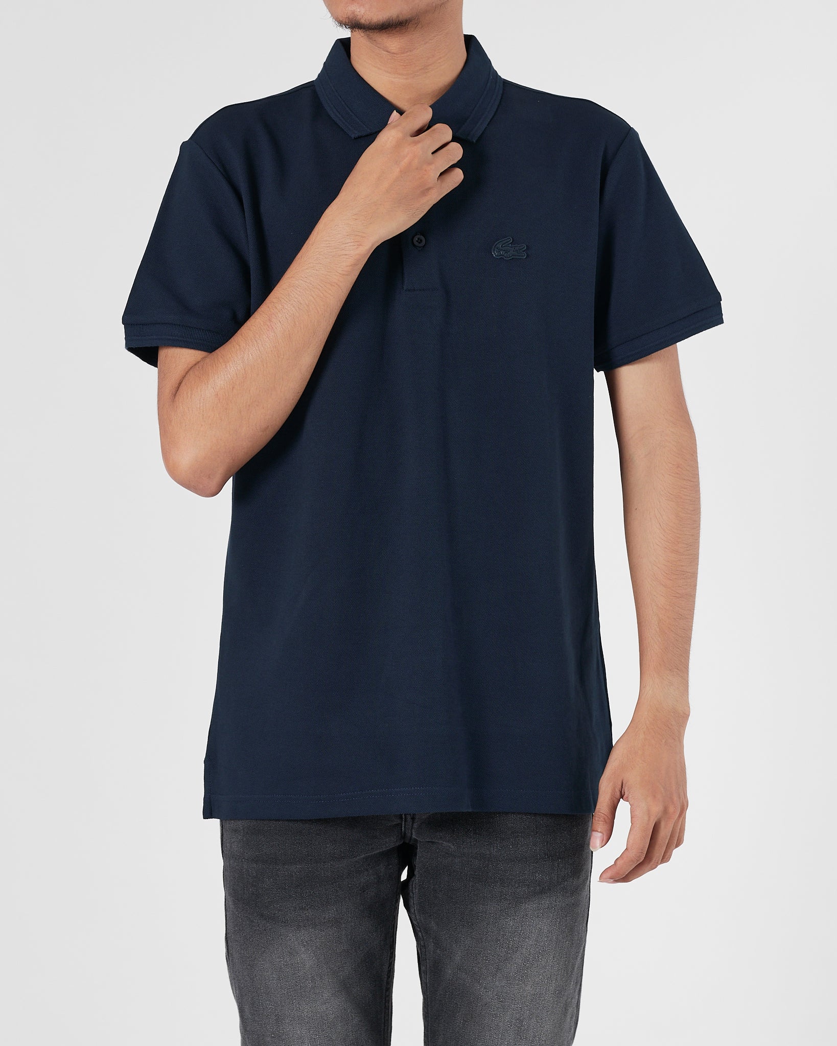 LAC Plain Color Men Blue Polo Shirt 22.90
