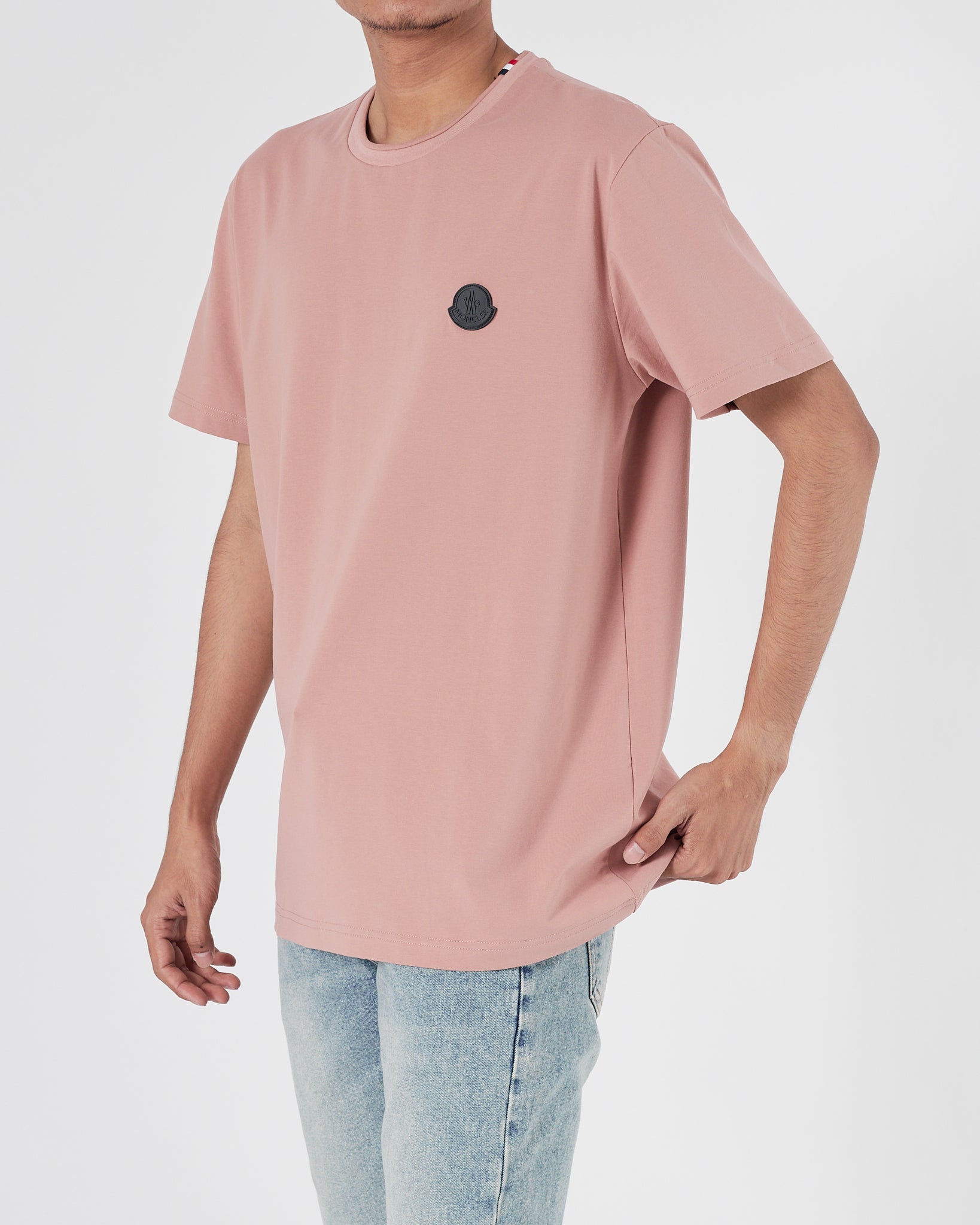 MON Plain Color Men Pink T-Shirt 14.90