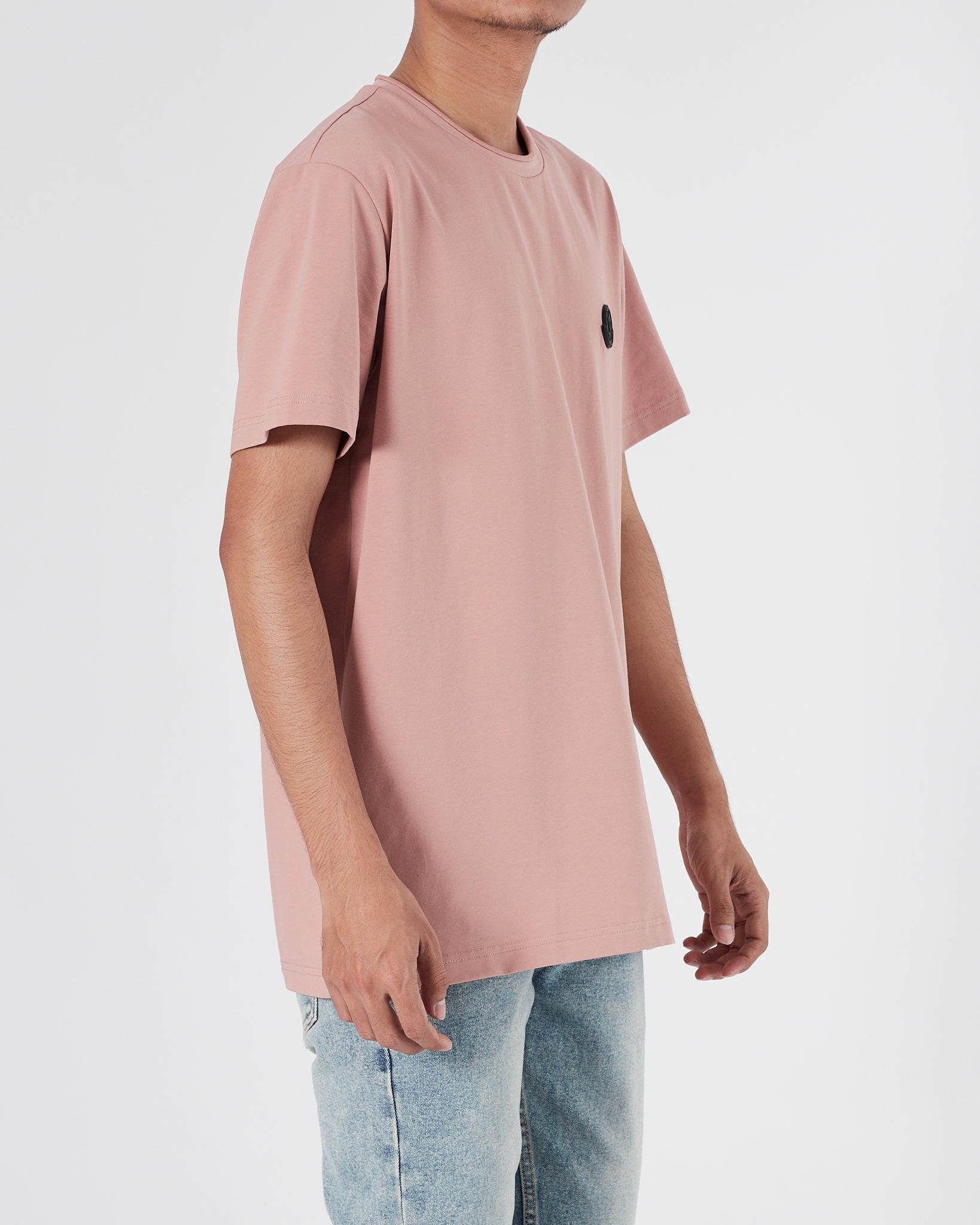 MON Plain Color Men Pink T-Shirt 14.90