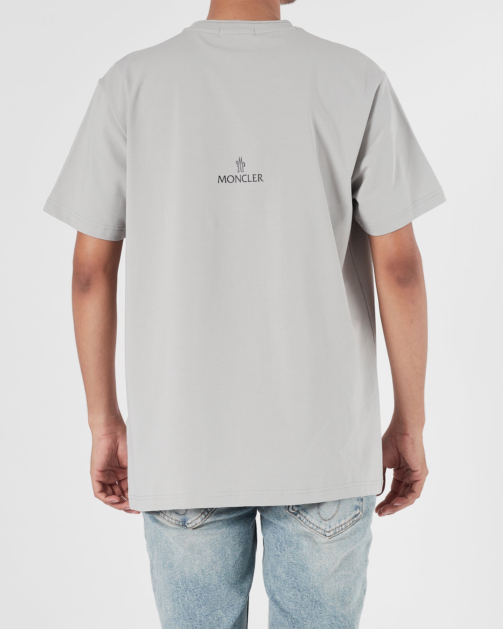 MON Plain Color Men Grey T-Shirt 14.90