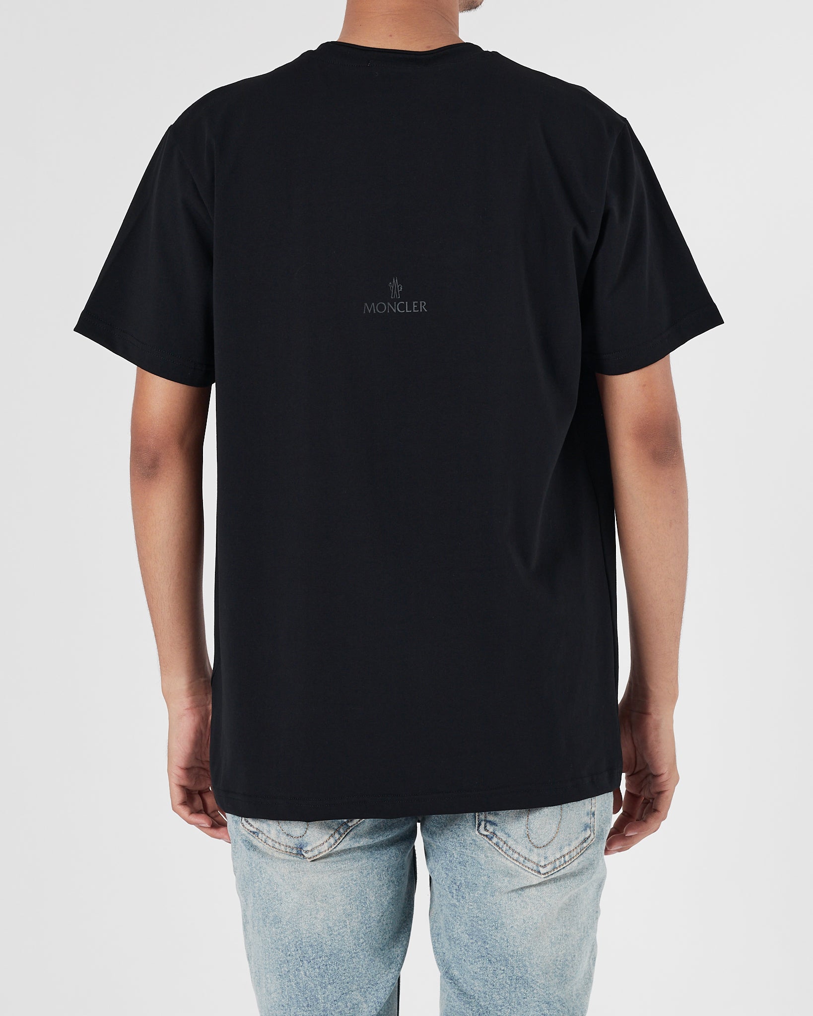 MON Plain Color Men Black T-Shirt 14.90