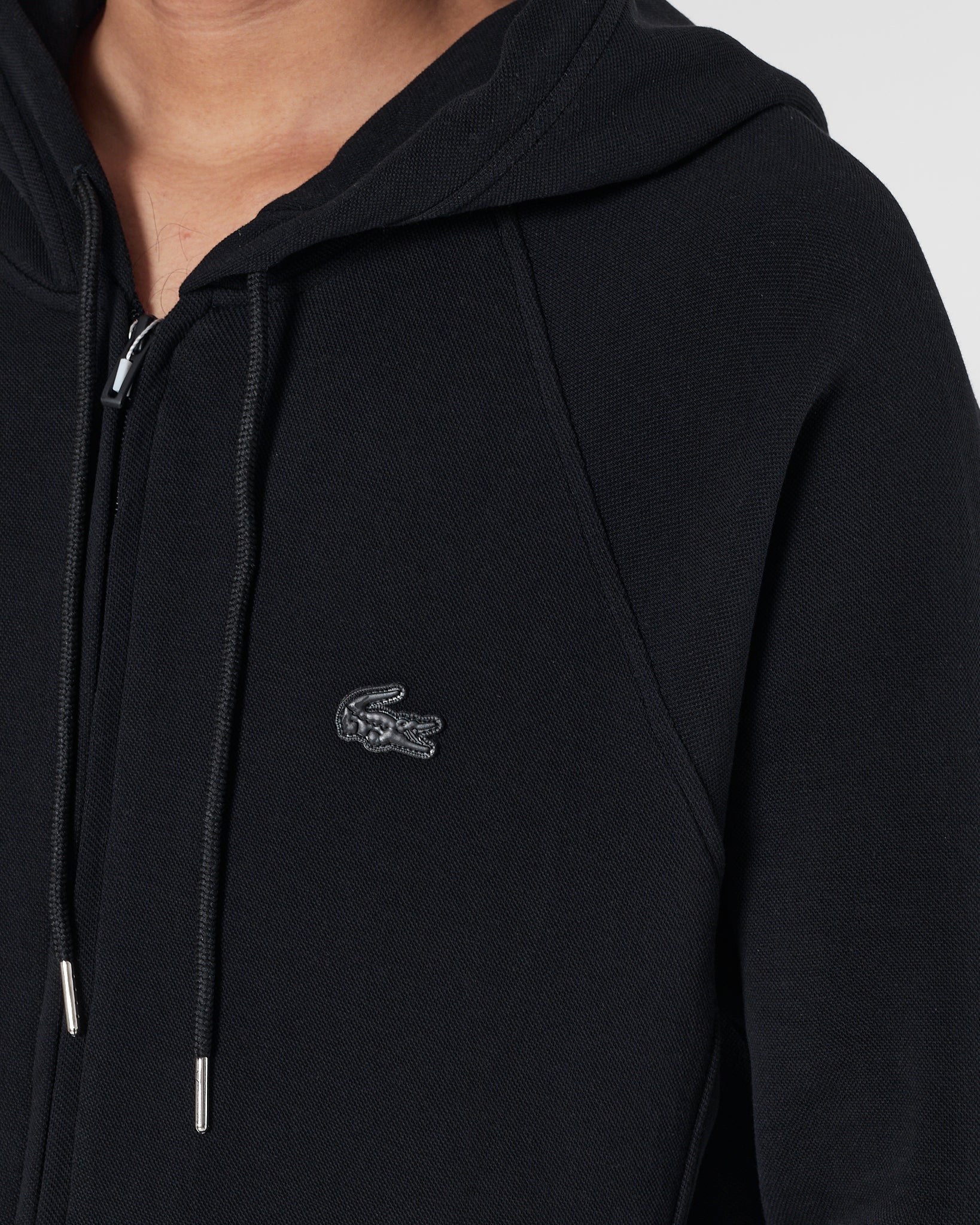 LAC Plain Color Men Black Zipped Hoodie 27.90