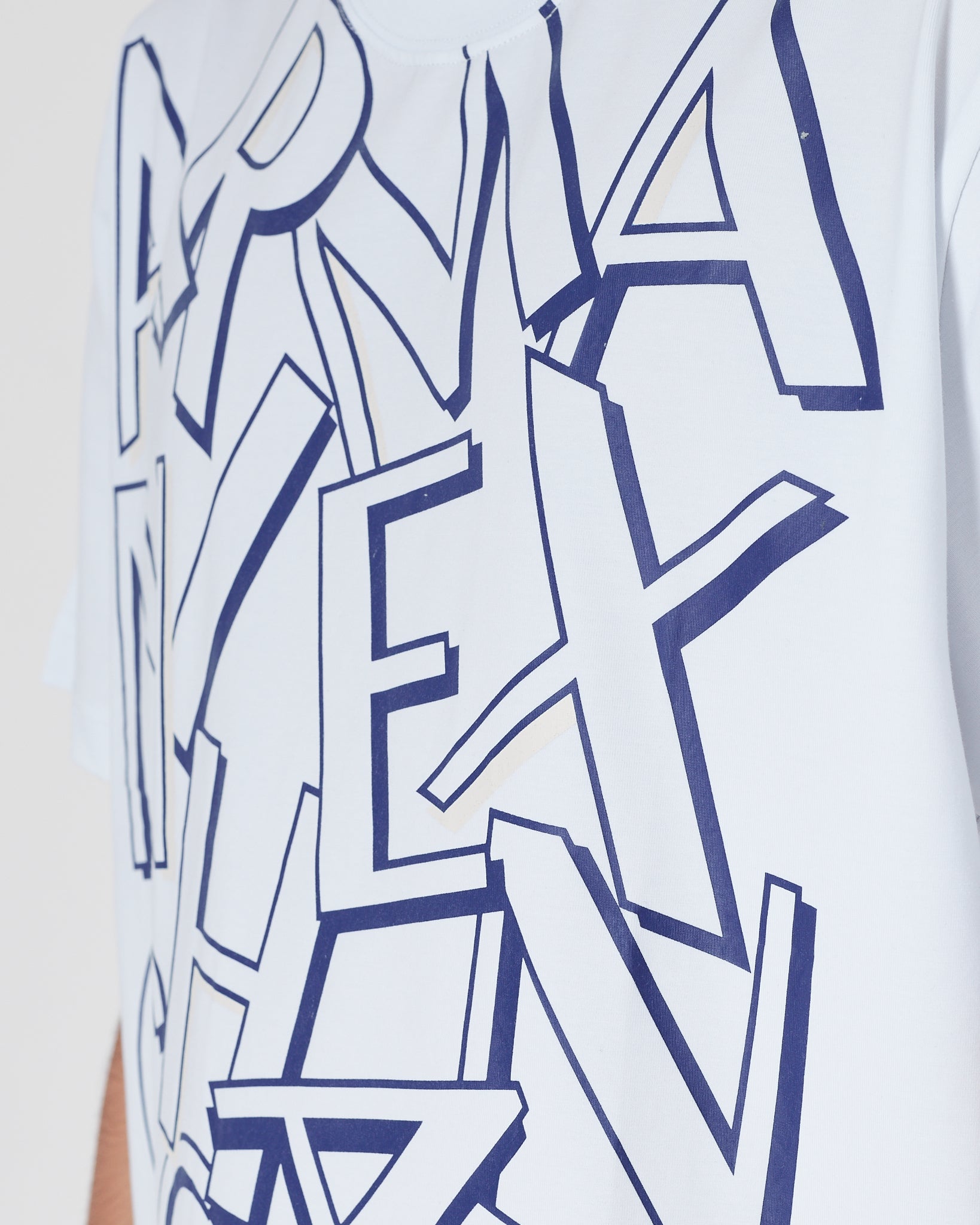 ARM Logo Over Printed Men White T-Shirt 16.90