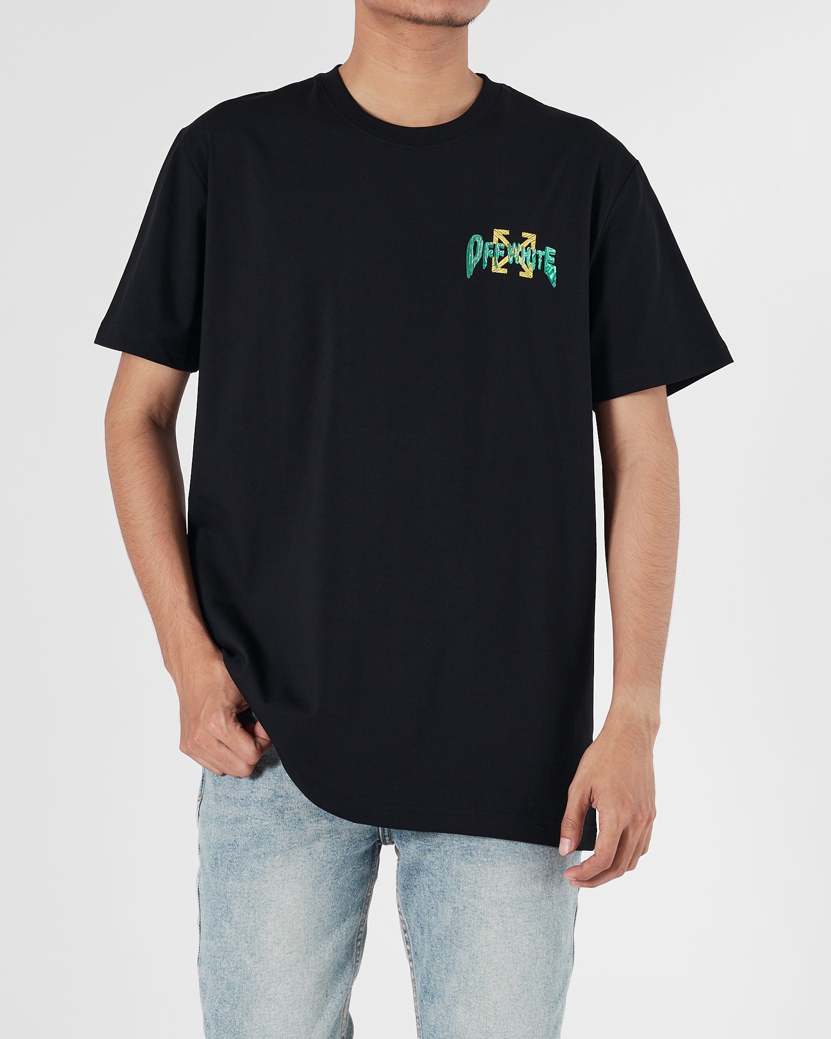 OW X Kaws Men Black T-Shirt 15.90