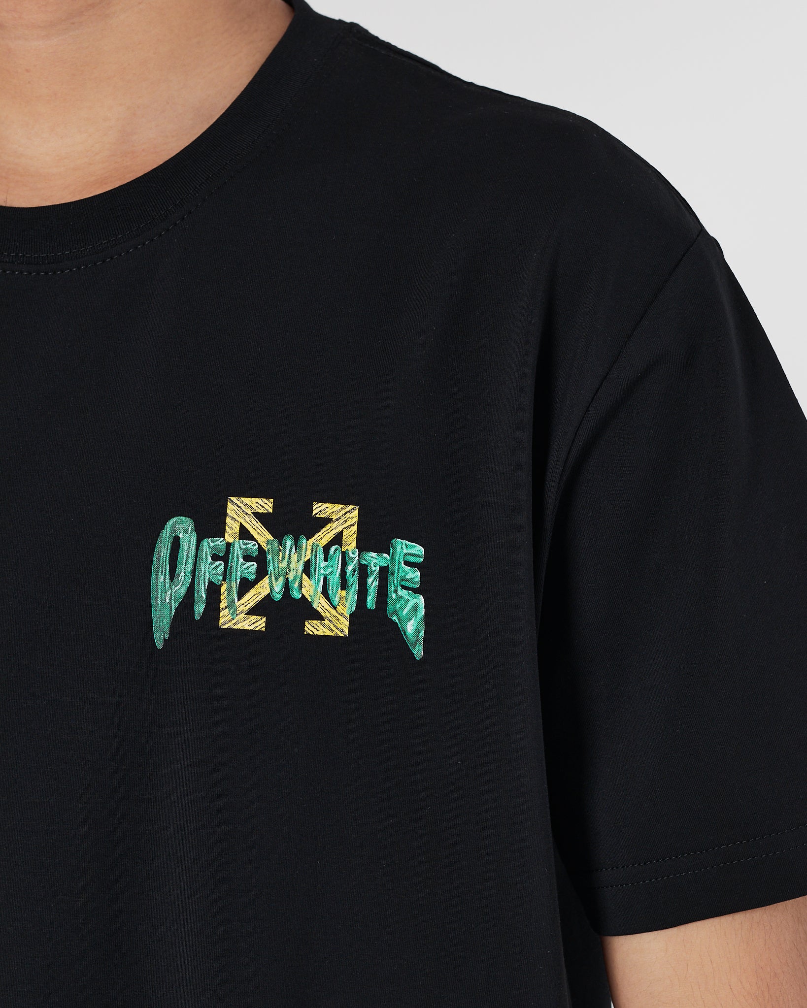 OW X Kaws Men Black T-Shirt 15.90