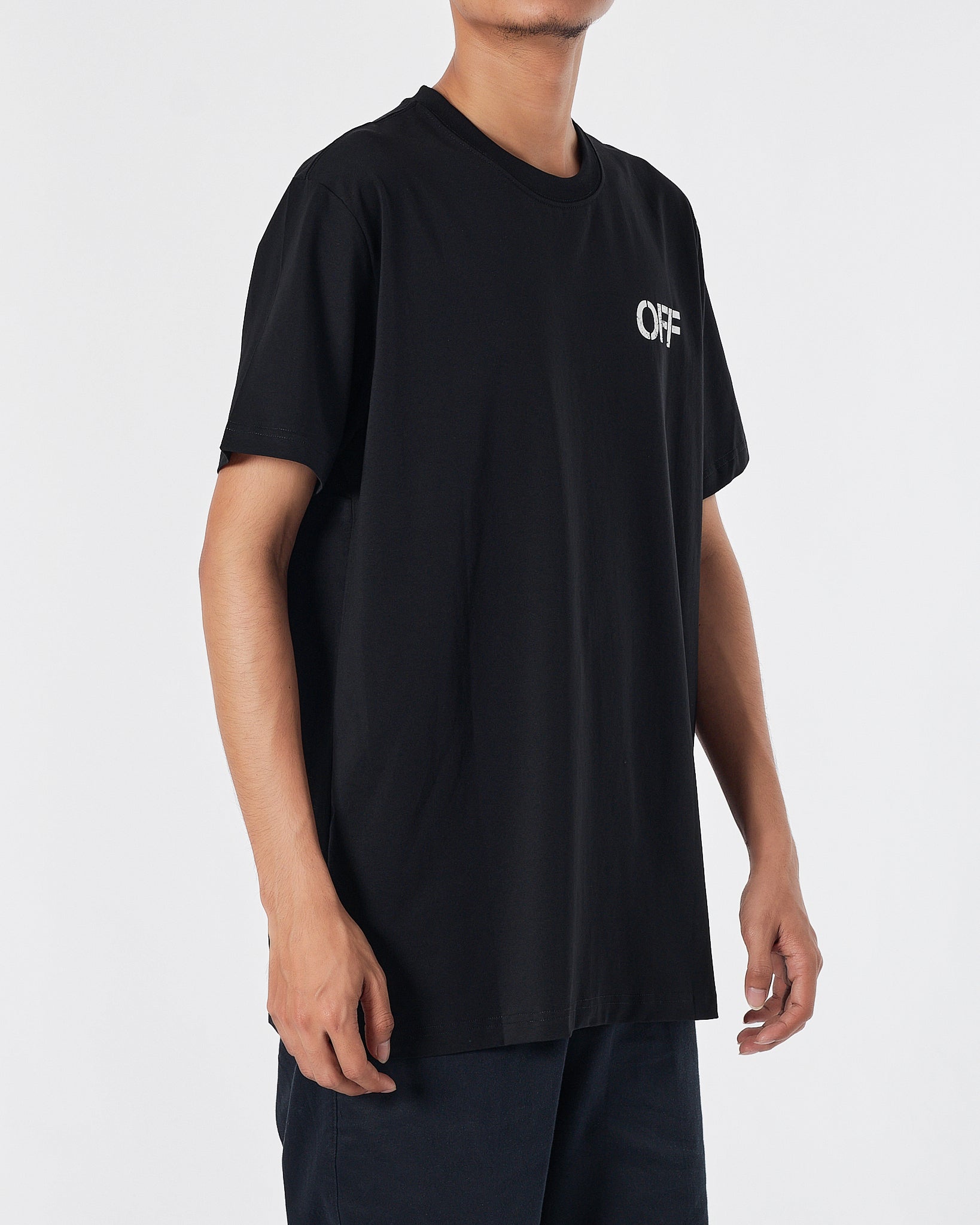 OW Bunny Cross Back Men Black T-Shirt 16.90