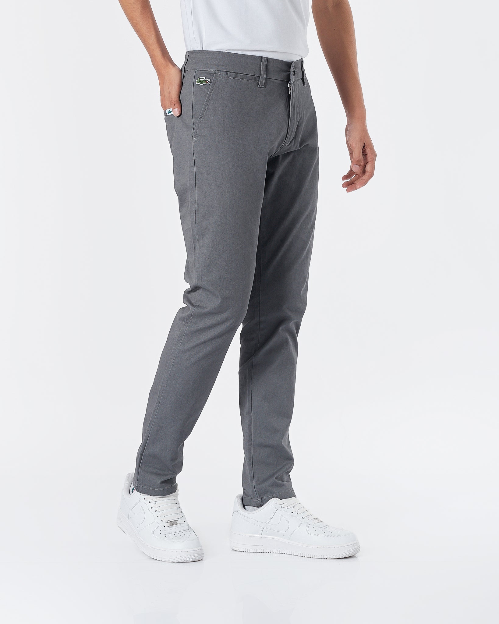 LAC Plain Color Men Dark Grey Khaki Pants 22.90