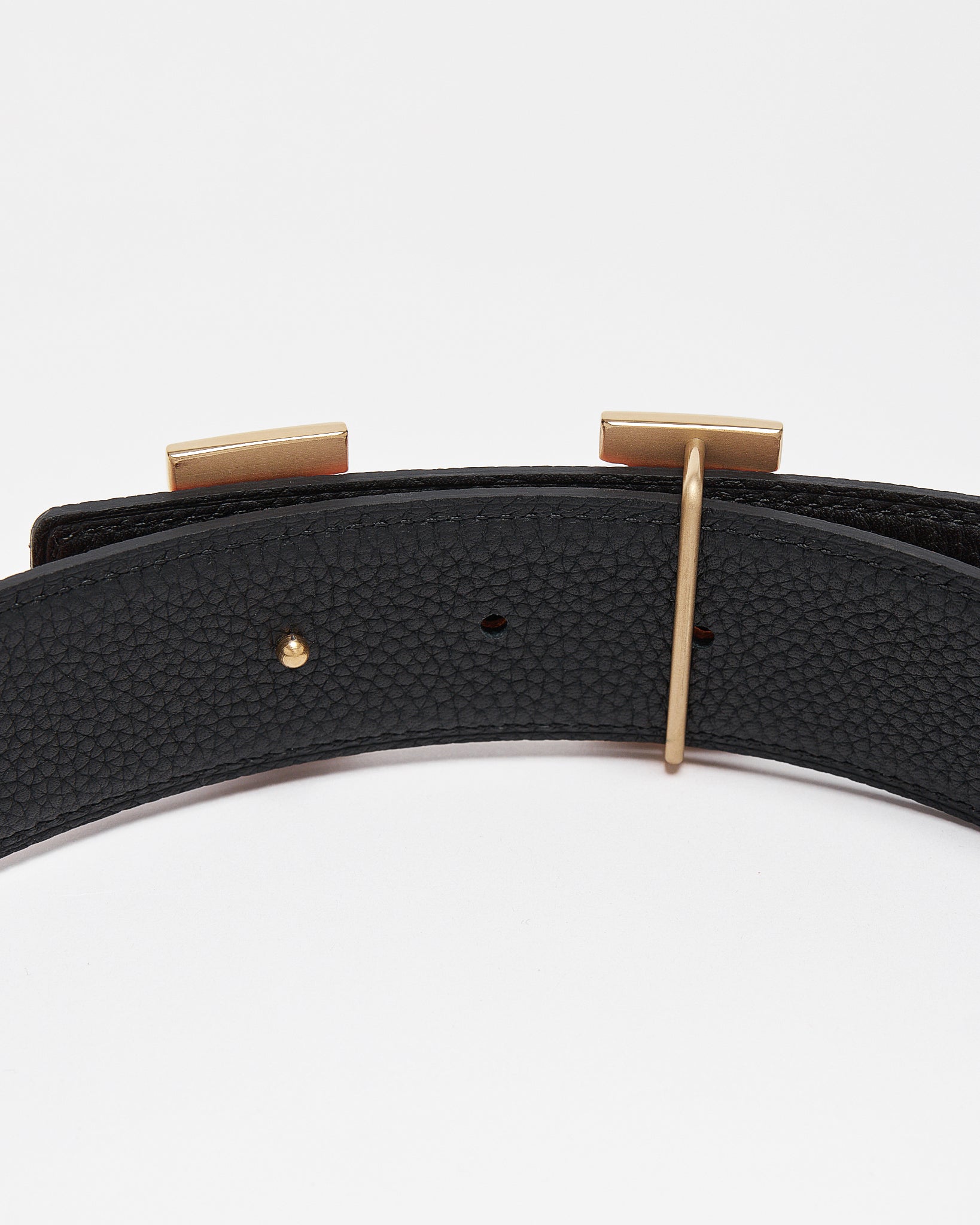 HER H Gold Logo Men Orange Leather Belt 59.90