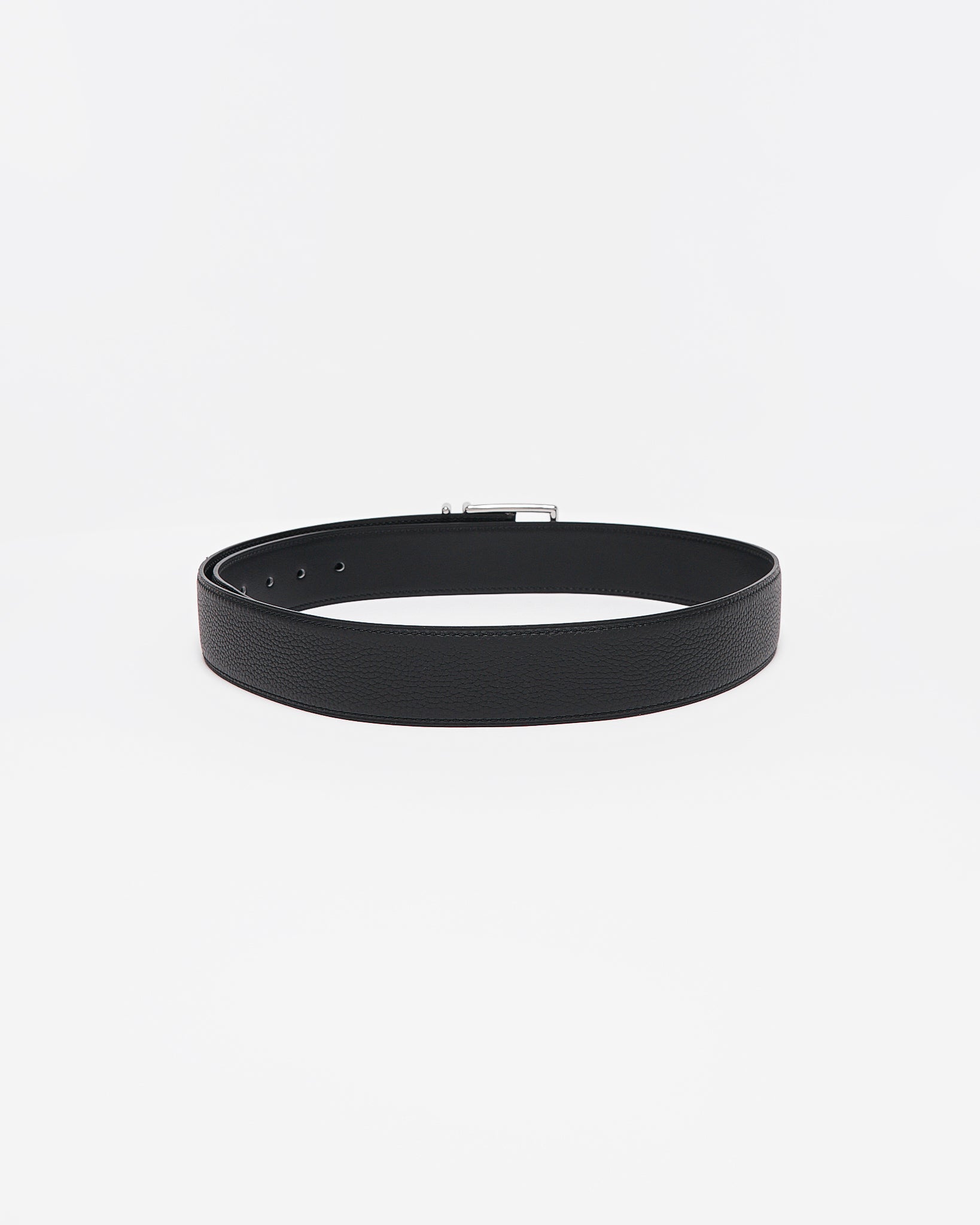 HER Silver Logo Men Black Leather Belt 69.90