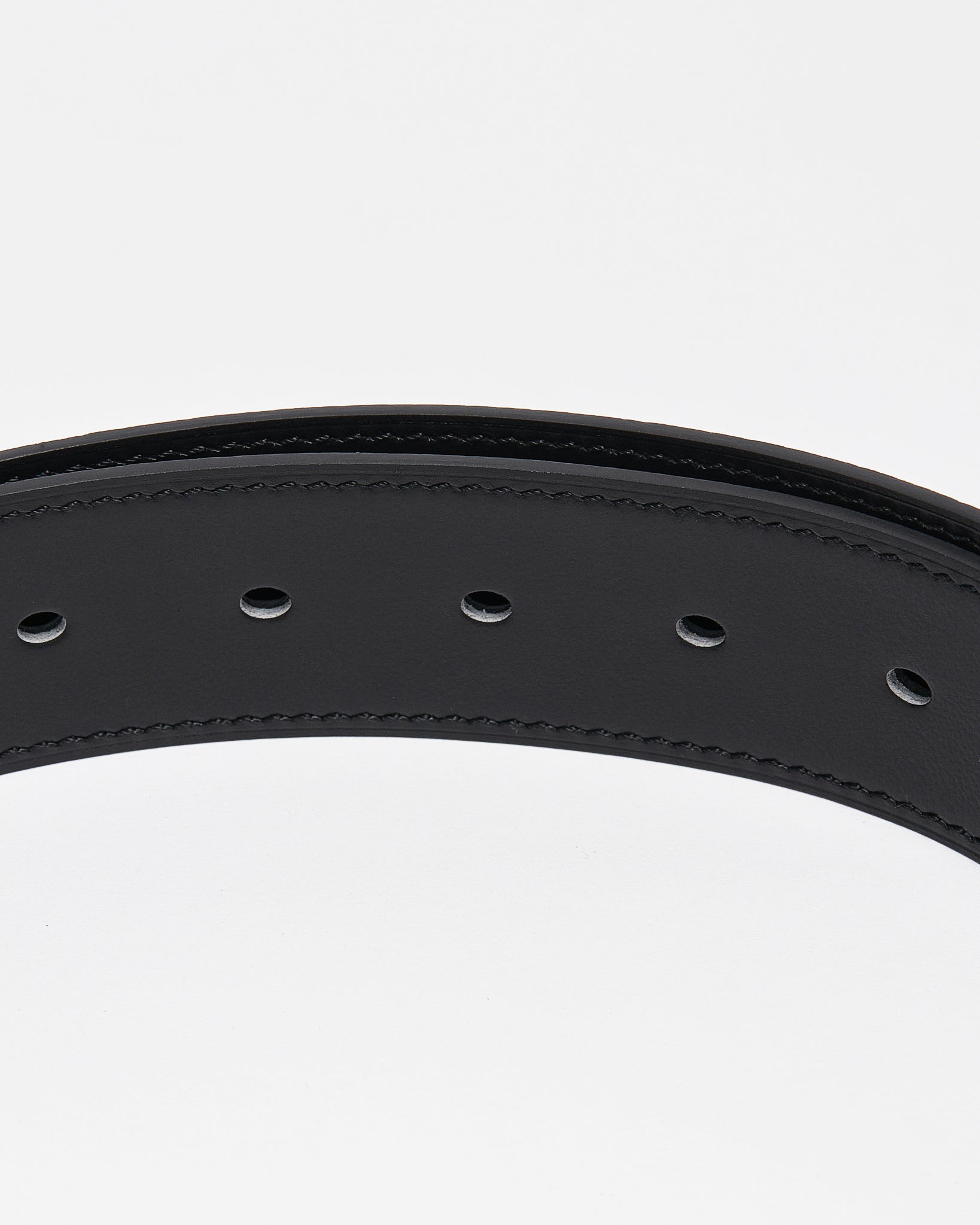 HER Silver Logo Men Black Leather Belt 69.90