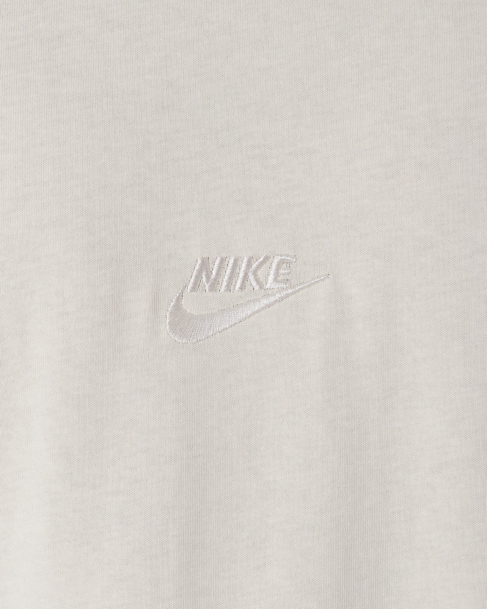 NIK Logo Embroidered Men Cream T-Shirt 16.90