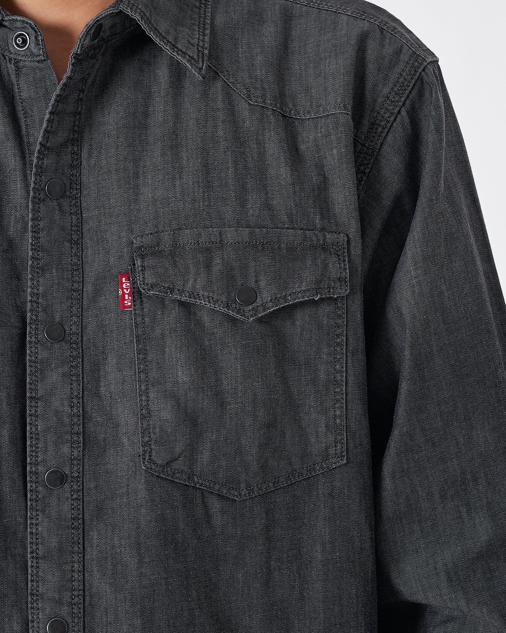 LEV Denim Men Black Shirts Long Sleeve 24.90