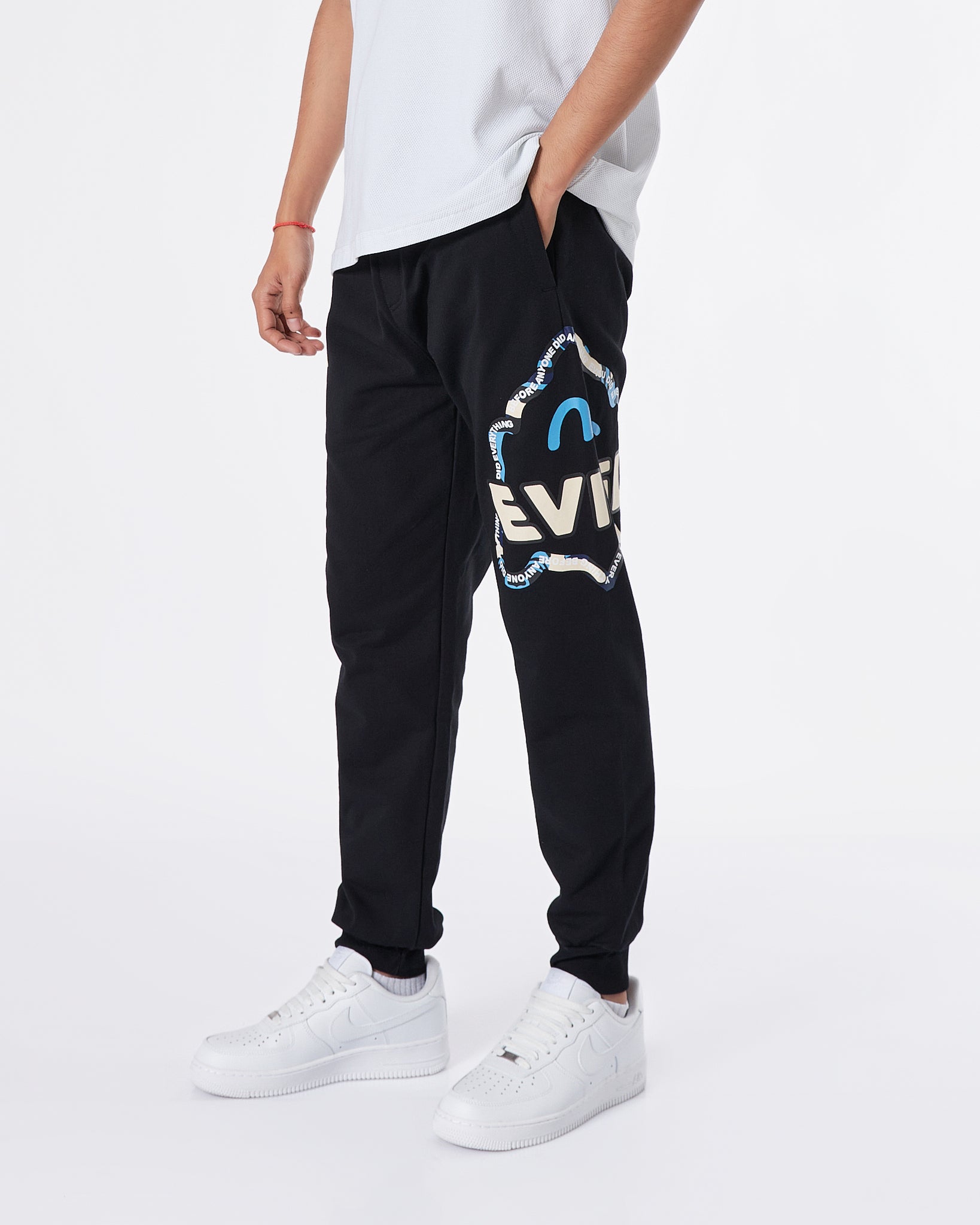 EVI Side Logo Printed Men Black Joggers 34.90