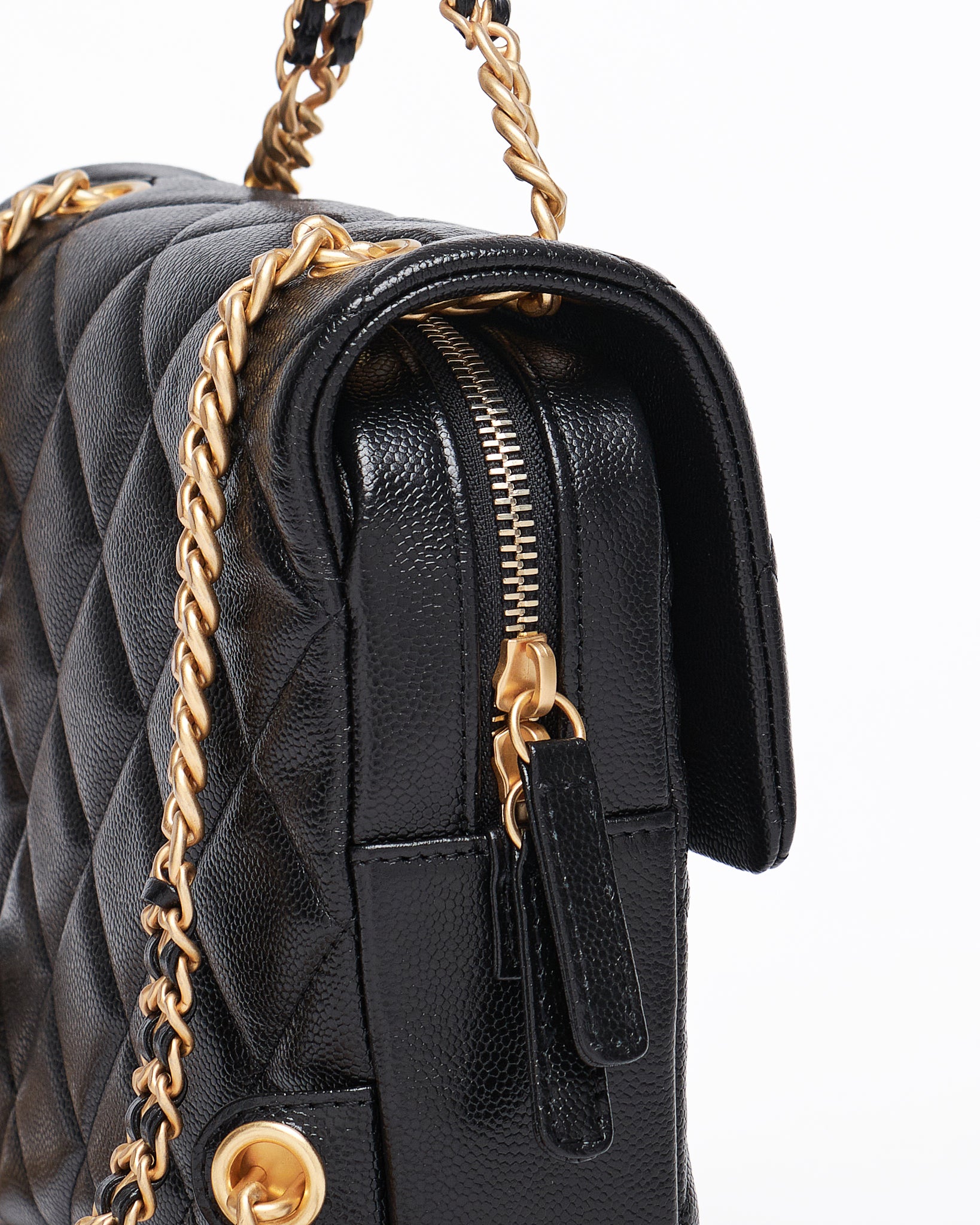 CHA Mini Lady Black Flap Mini Backpack 279