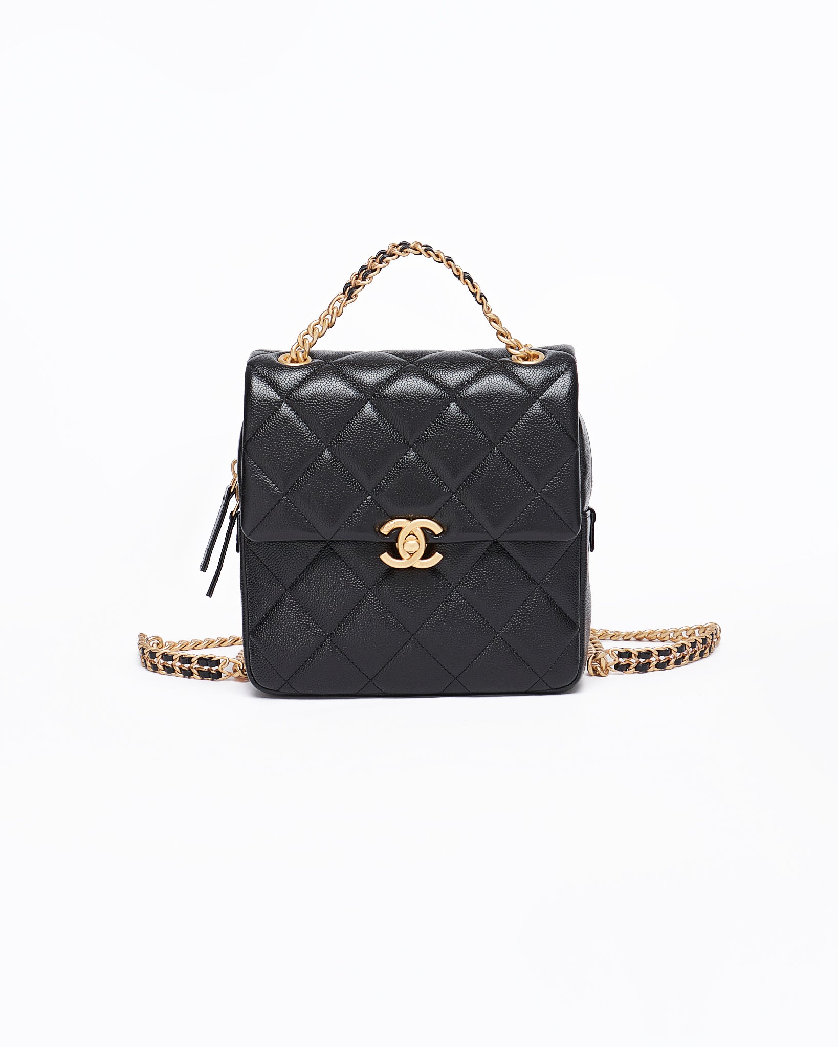 CHA Mini Lady Black Flap Mini Backpack 279