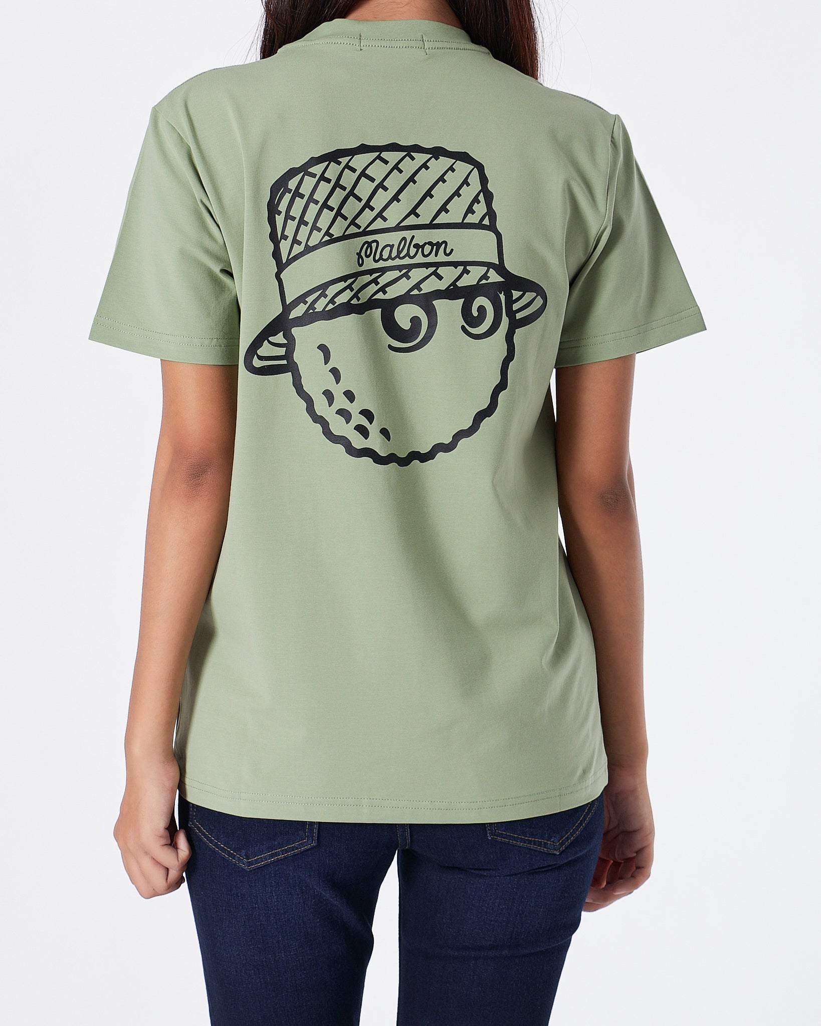 MAL Back Cartoon Unisex Green T-Shirt 16.90