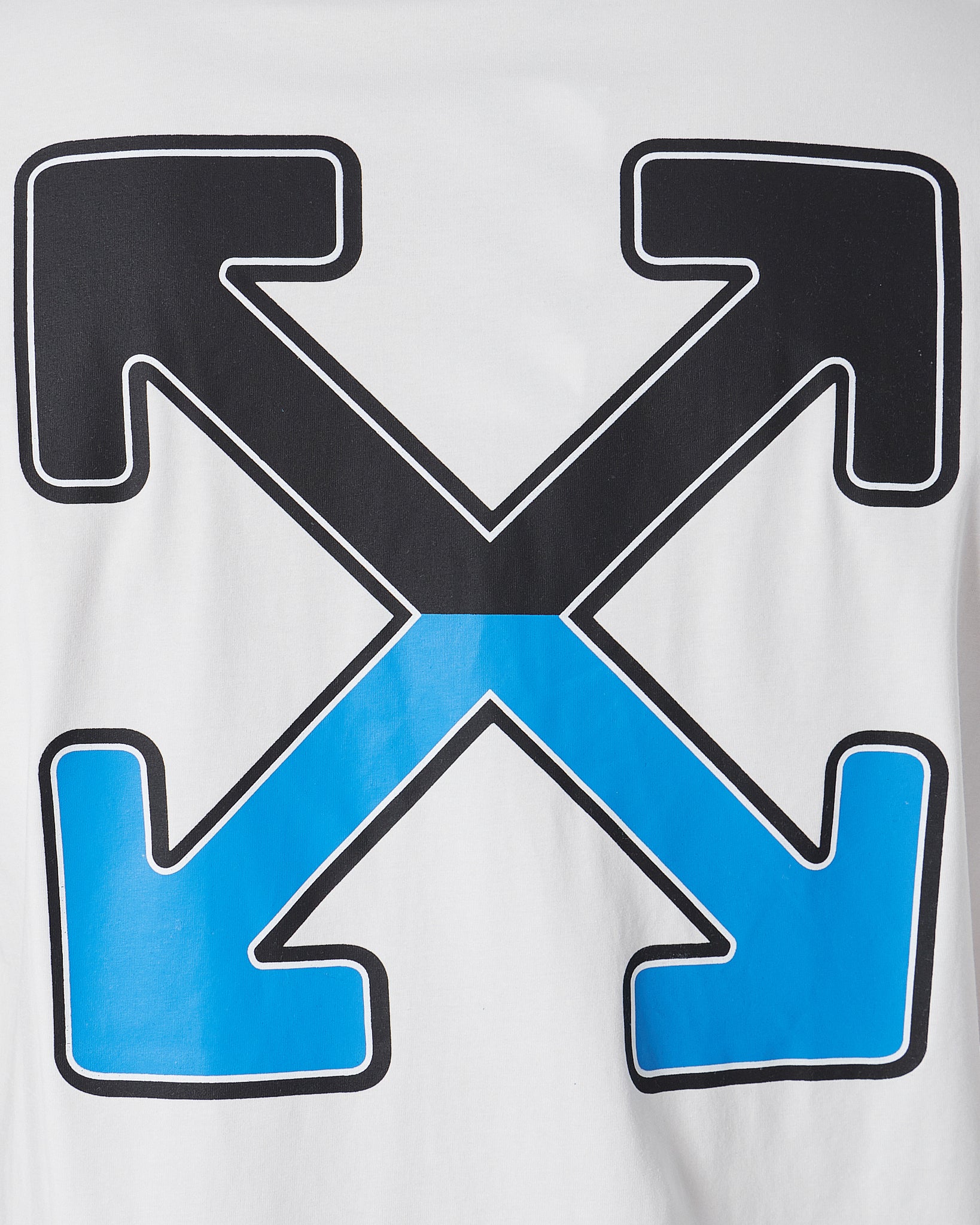 OW Cross Arrow Back Printed Men White T-Shirt 19.90