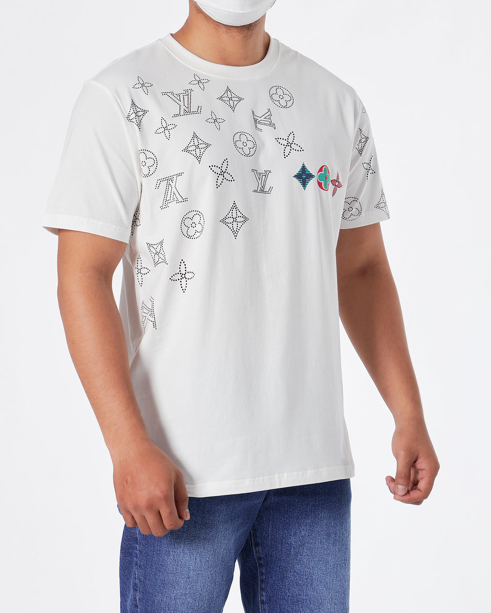 LV Eye Embroidered Men White T-Shirt 55.90