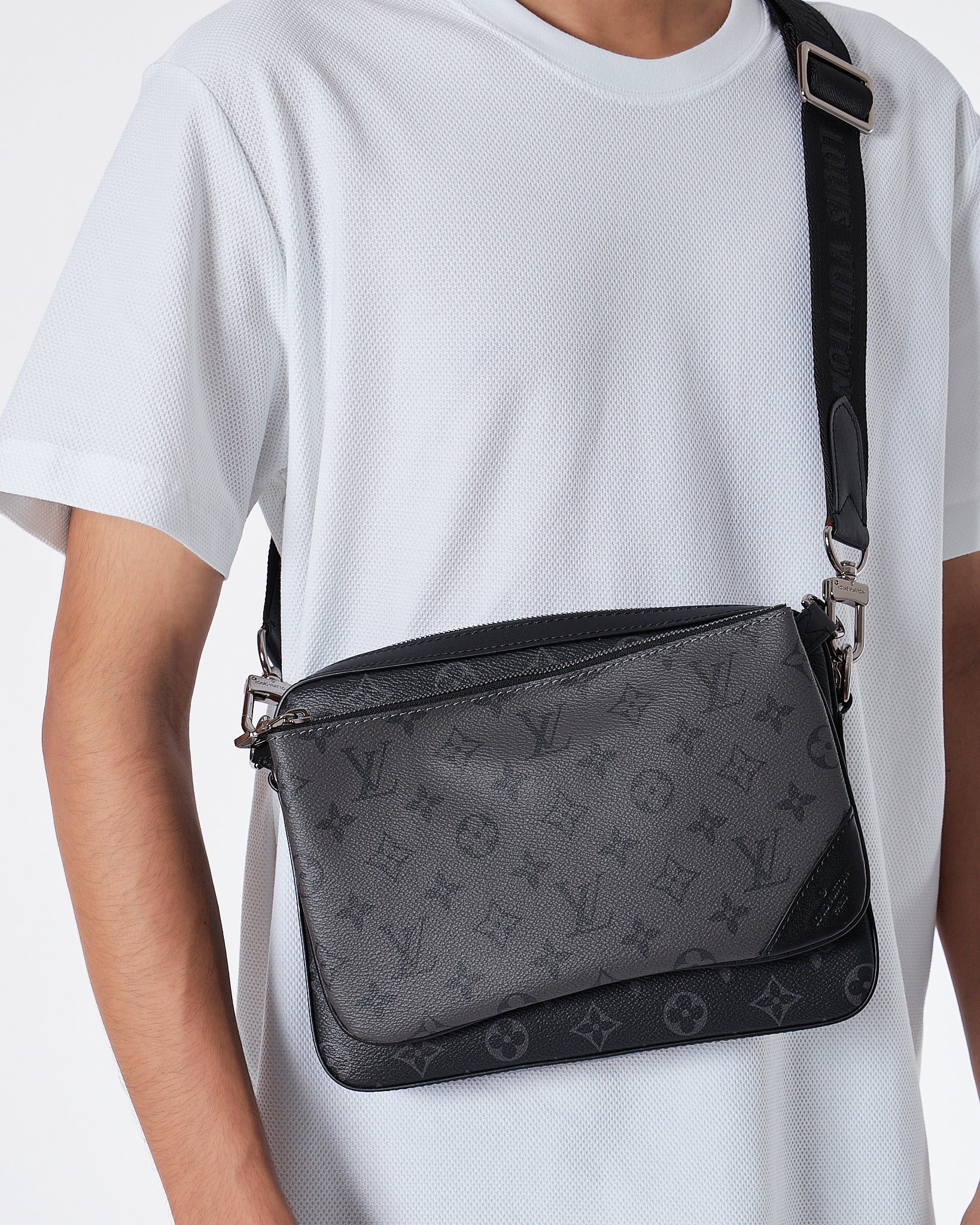 LV Trio Monogram Men Grey Bag 189