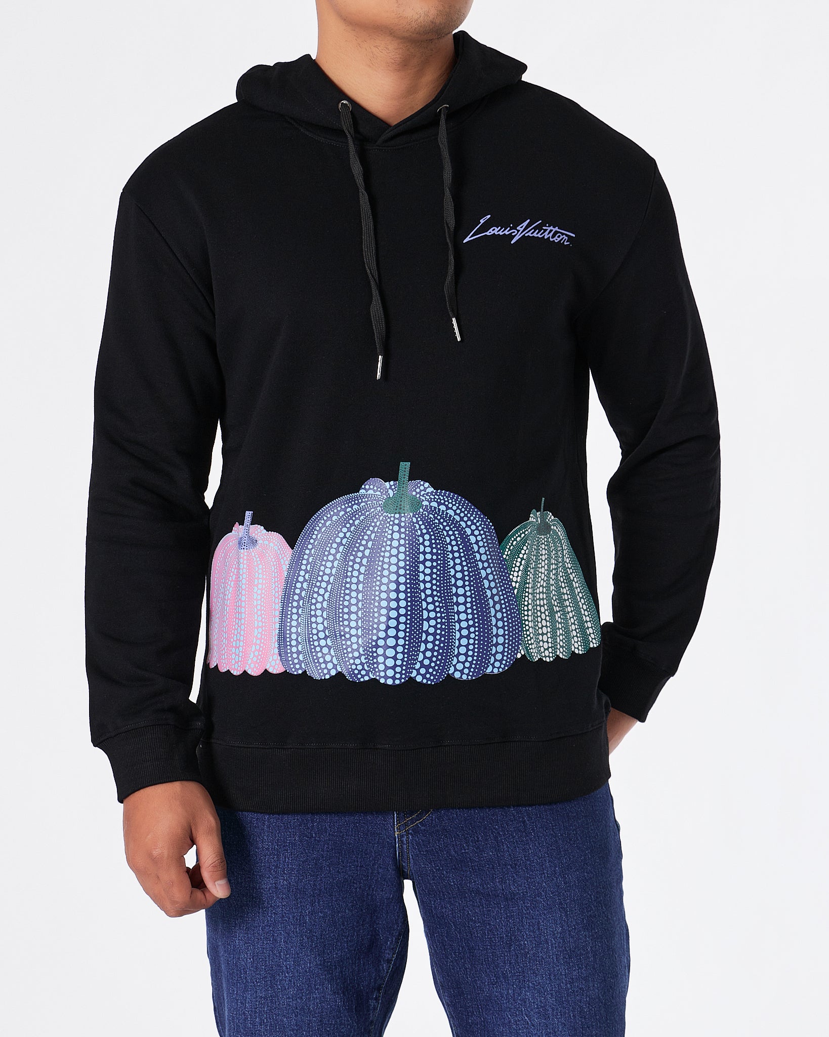 LV Pumkin Printed Unisex Black Hoodie 37.90