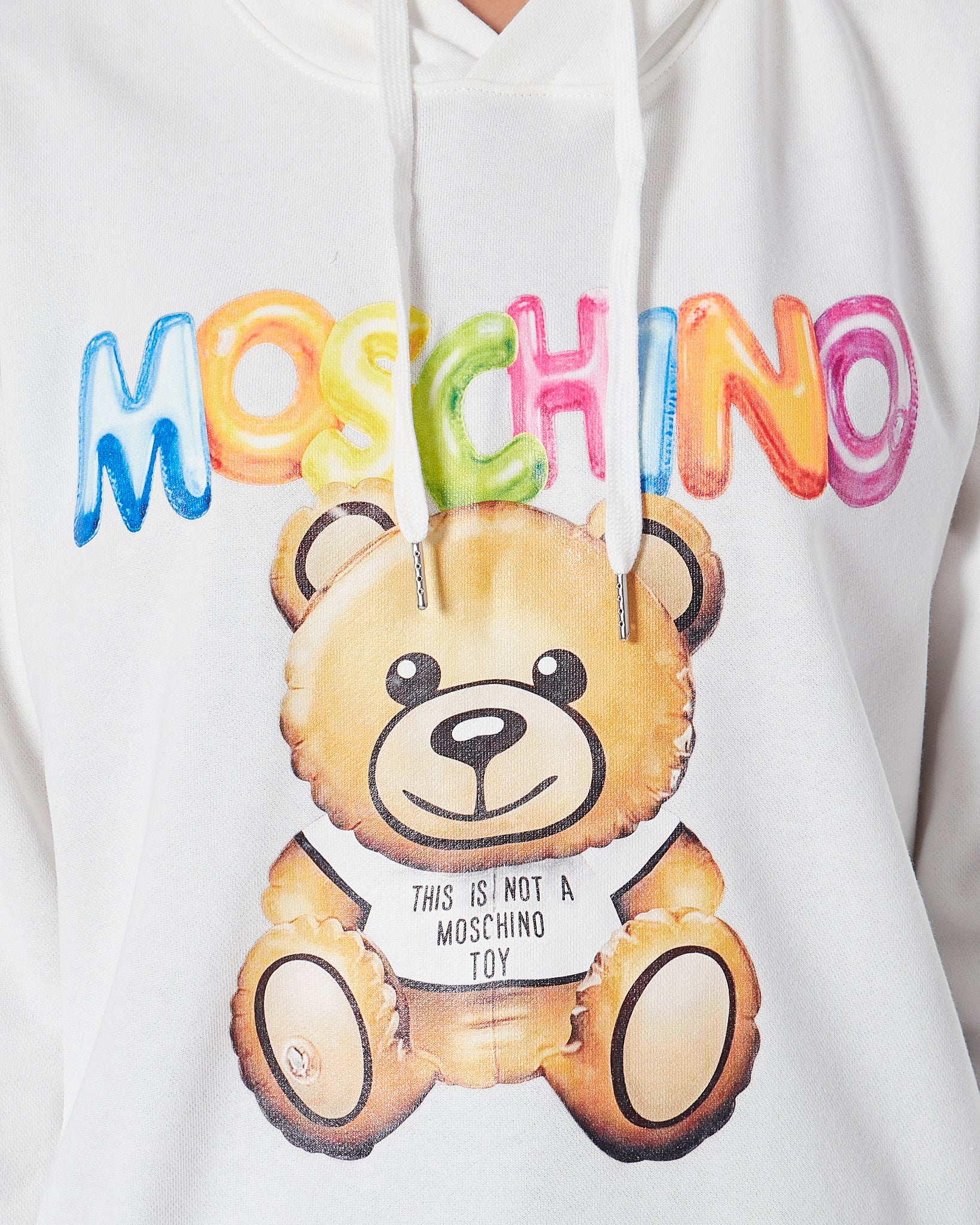 MOS Teddy Bear Printed Unisex White Hoodie 35.90