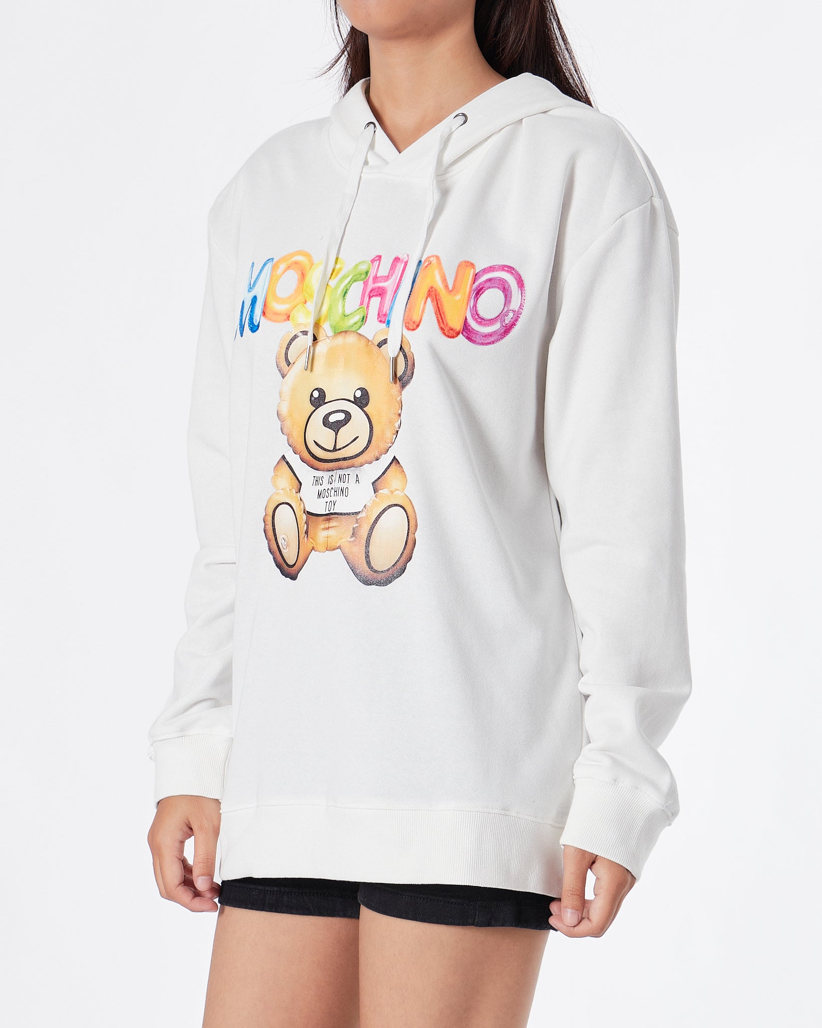 MOS Teddy Bear Printed Unisex White Hoodie 35.90