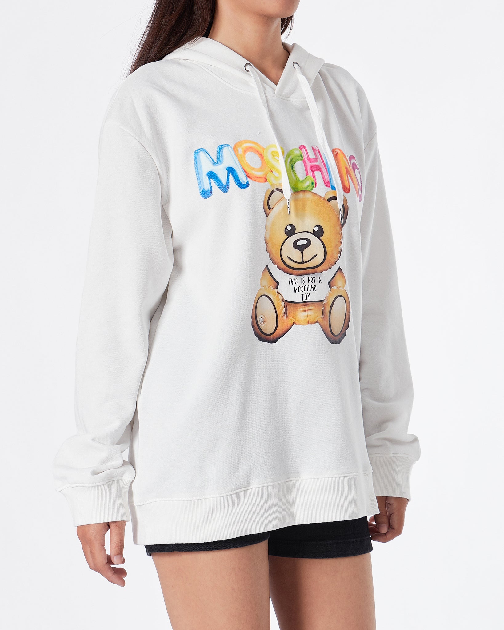 MOS Teddy Bear Printed Unisex White Hoodie 35.90