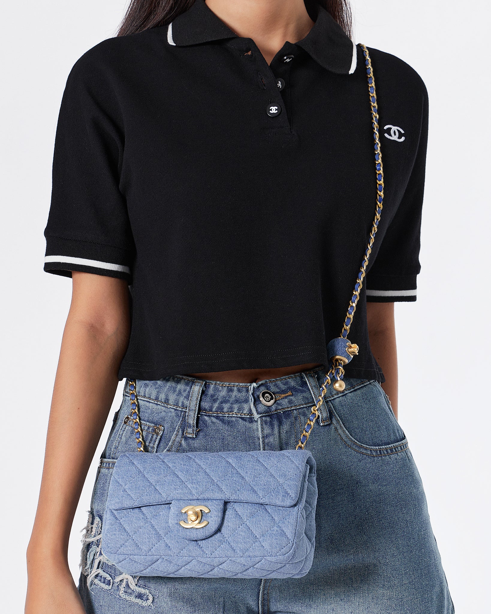 CHA Small Classic Flap Lady Blue Bag 229