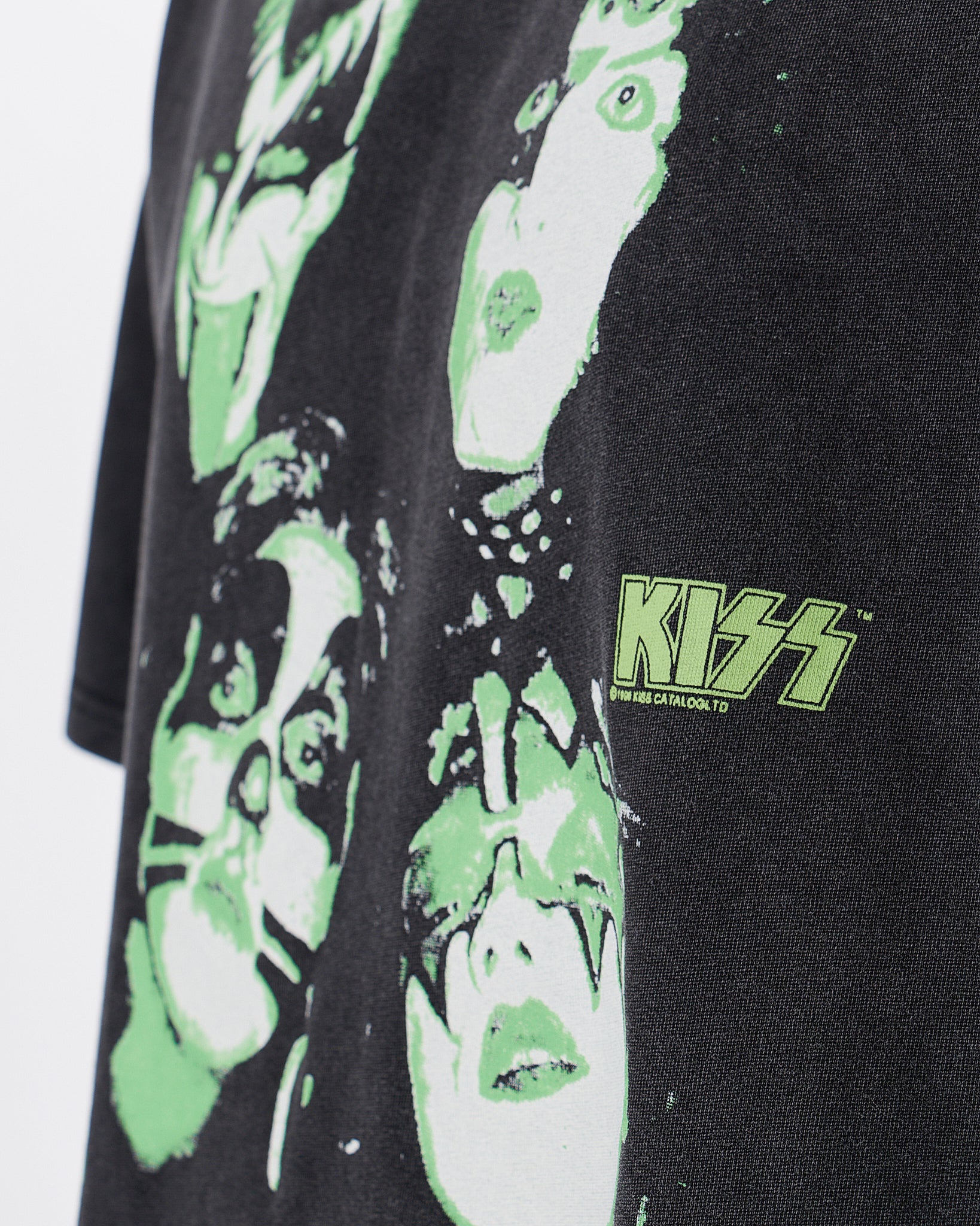 WTL Four Green Face Printed Men Black T-Shirt 19.90