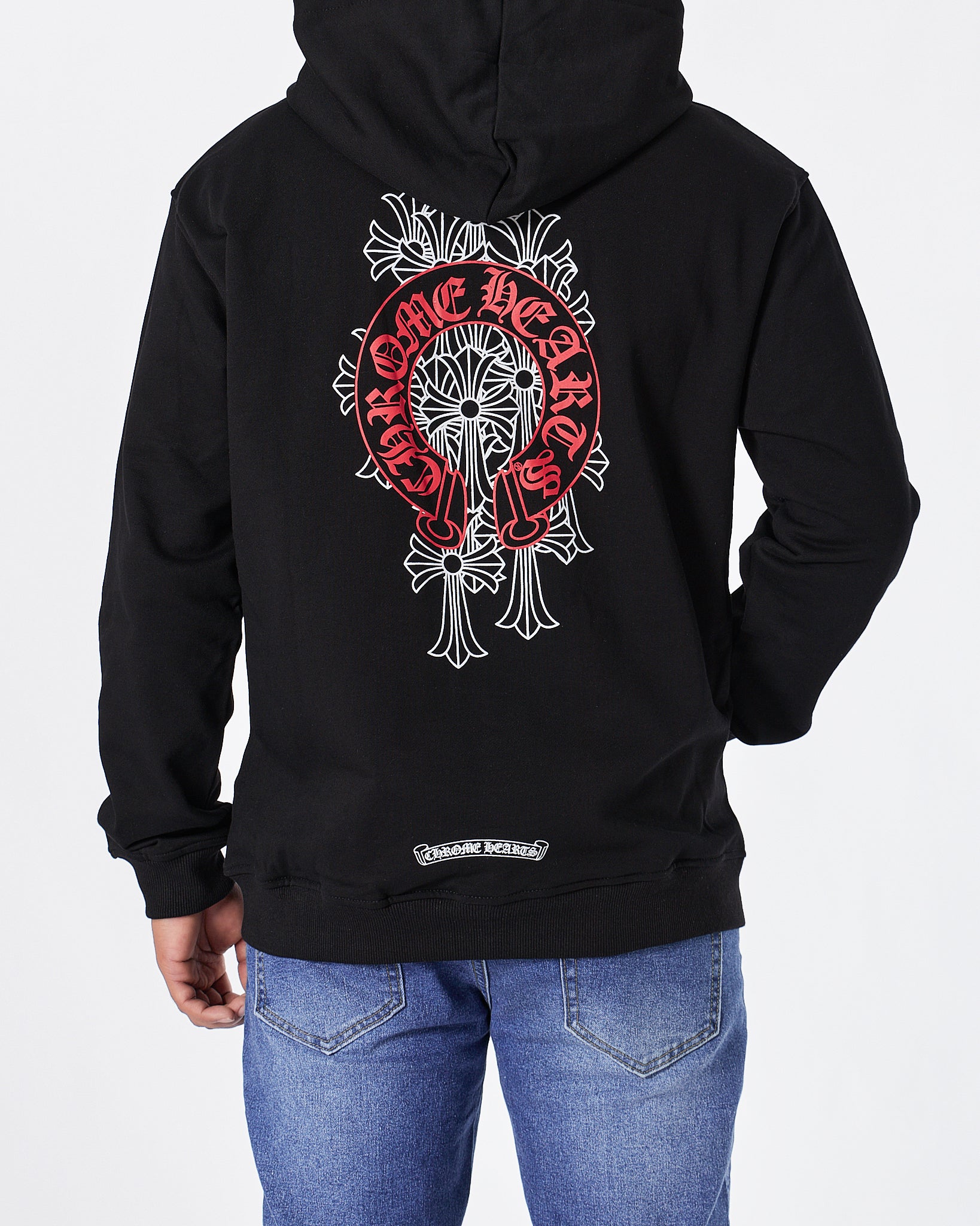 CH Front And Back Logo Printed Men Black Hoodie 39.90