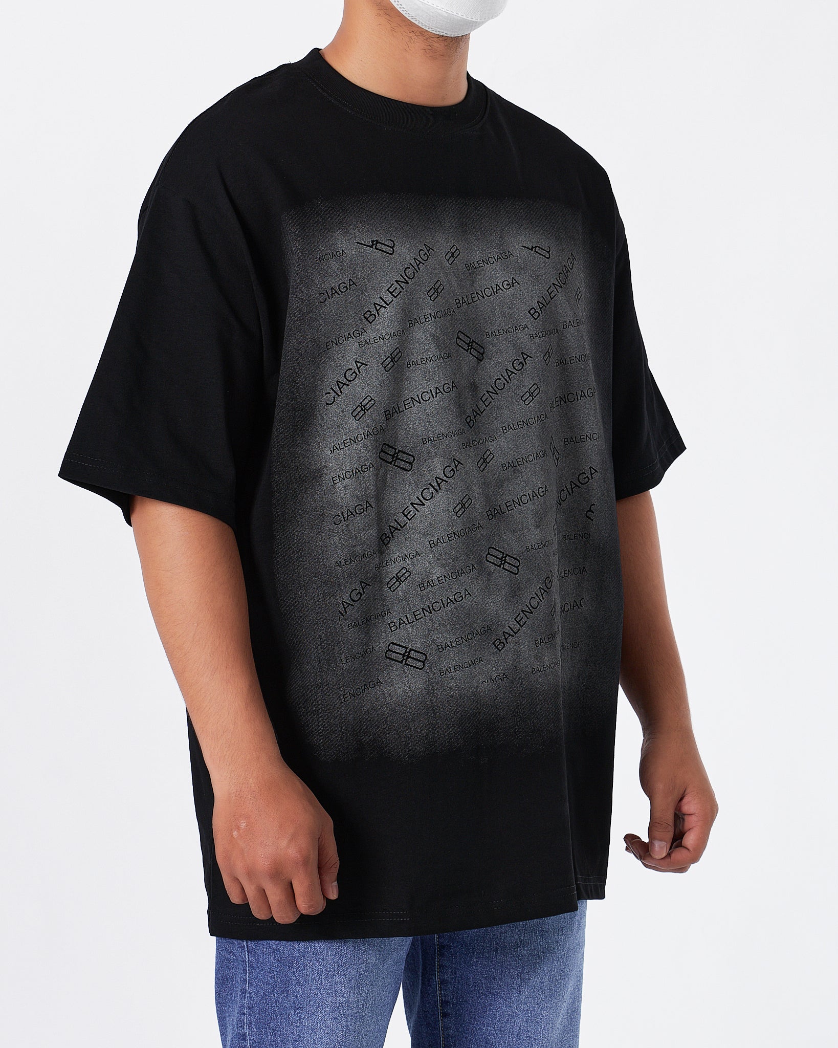 BAL Sliver Logo Printed Men Black T-Shirt 25.90